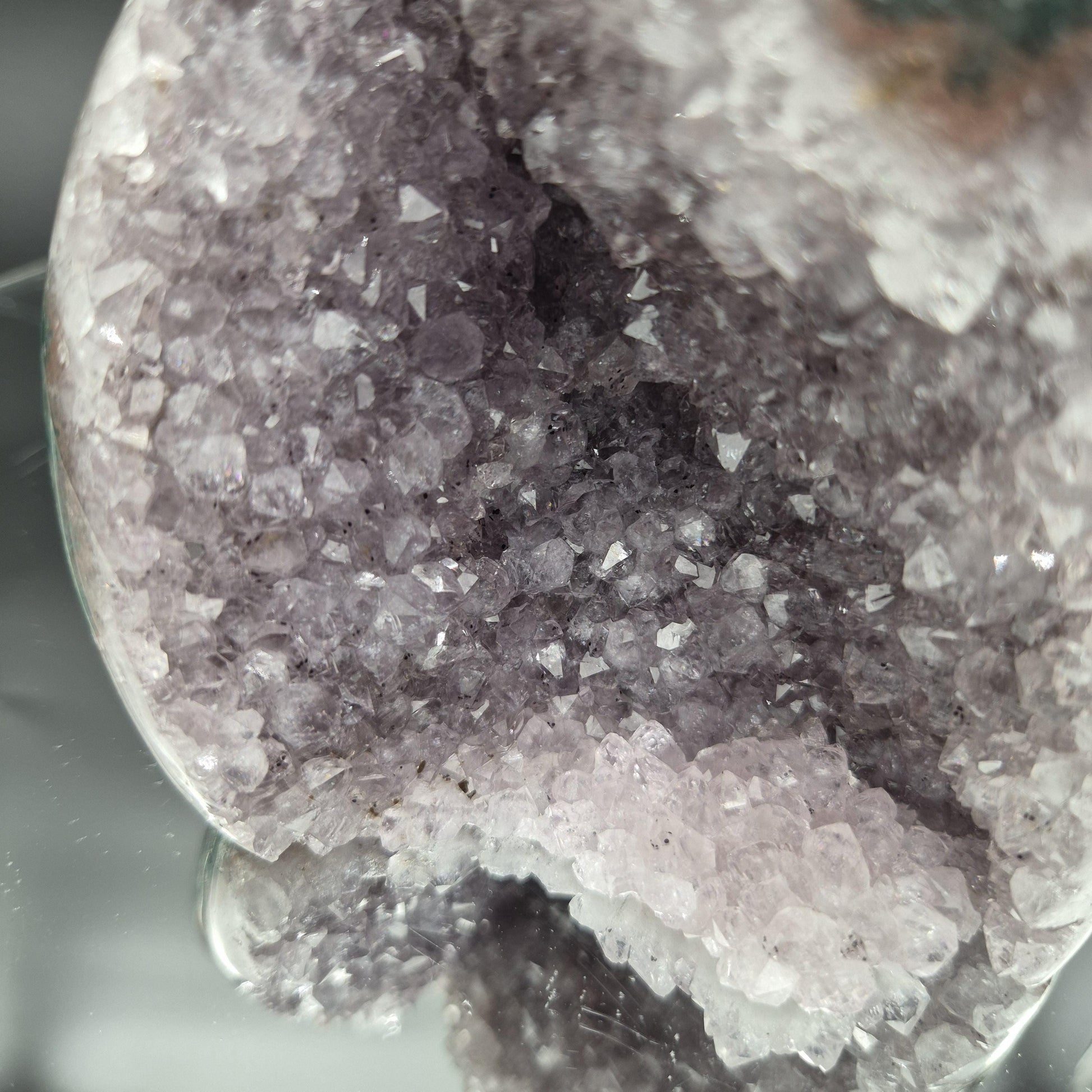 AAA+ Amethyst with Huge Green Jasper Stalactite – Uruguay – 3.05 lb Display Specimen Crystal Hoarder