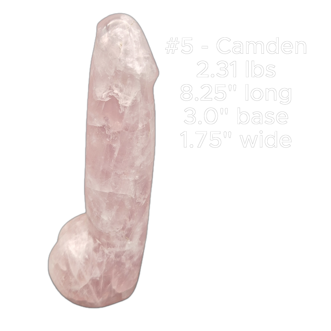 Rose Quartz Penis Sculpture Set | Hand Carved Crystal Collection | Funny Gift | Pink Crystal Decor Crystal Hoarder