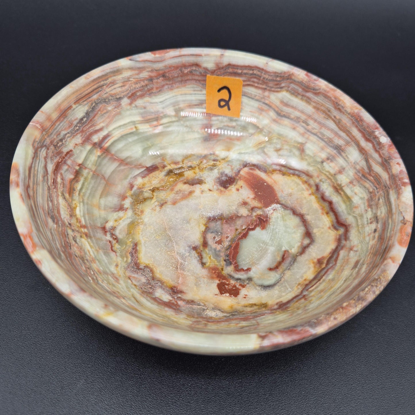 6 inch Polished Green Onyx Bowl | Natural Stone Decorative Bowl | 1 lb | Choose Your Piece
