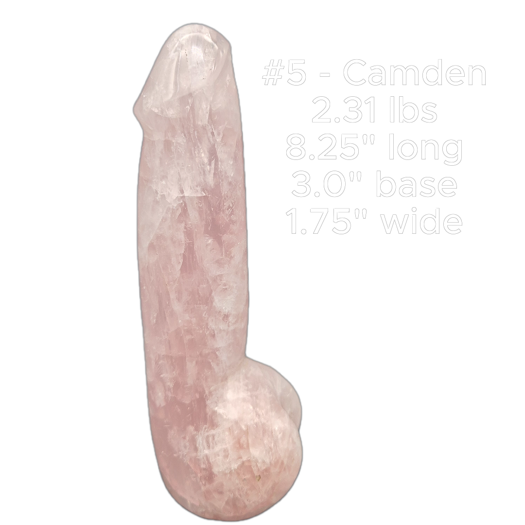 Rose Quartz Penis Sculpture Set | Hand Carved Crystal Collection | Funny Gift | Pink Crystal Decor Crystal Hoarder