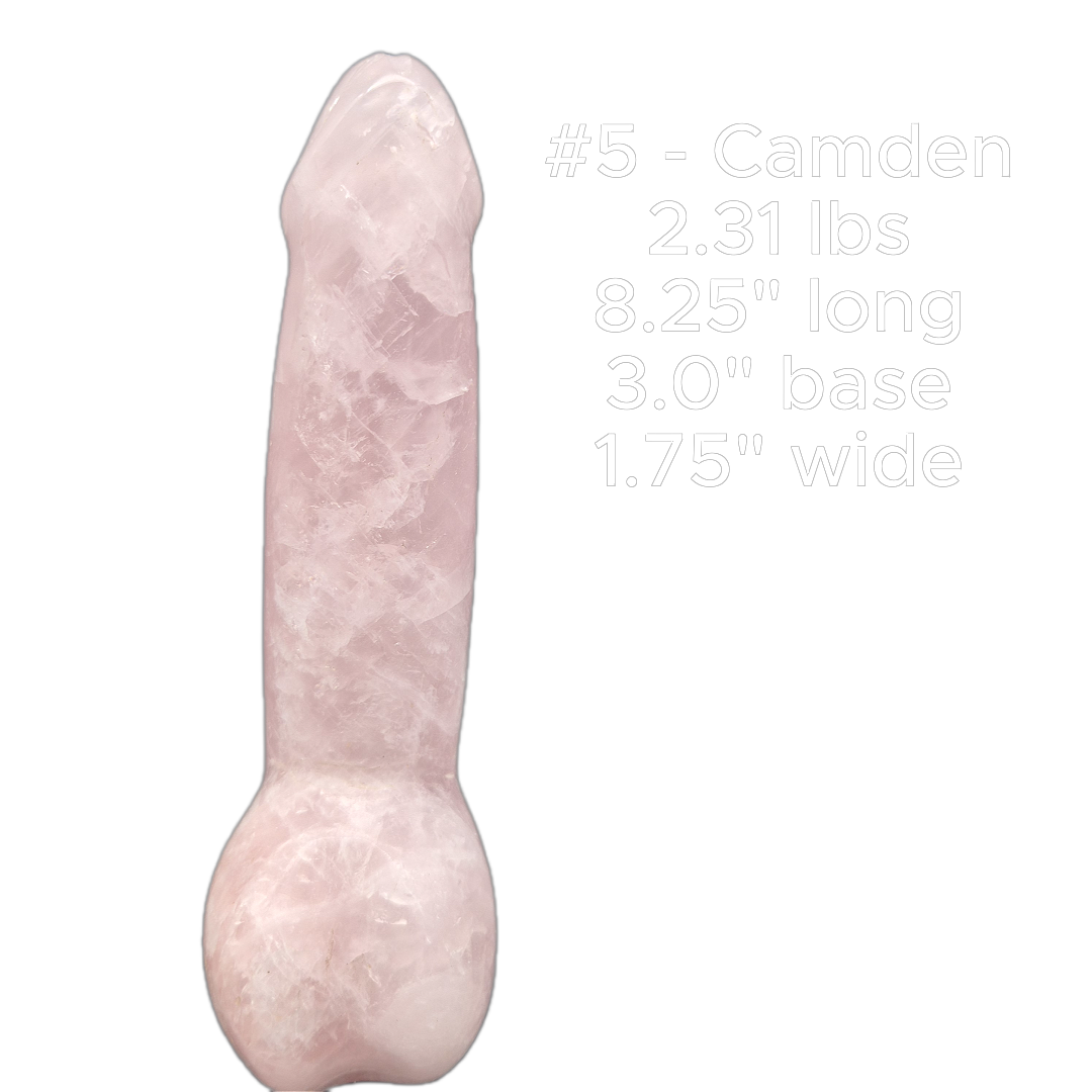 Rose Quartz Penis Sculpture Set | Hand Carved Crystal Collection | Funny Gift | Pink Crystal Decor Crystal Hoarder