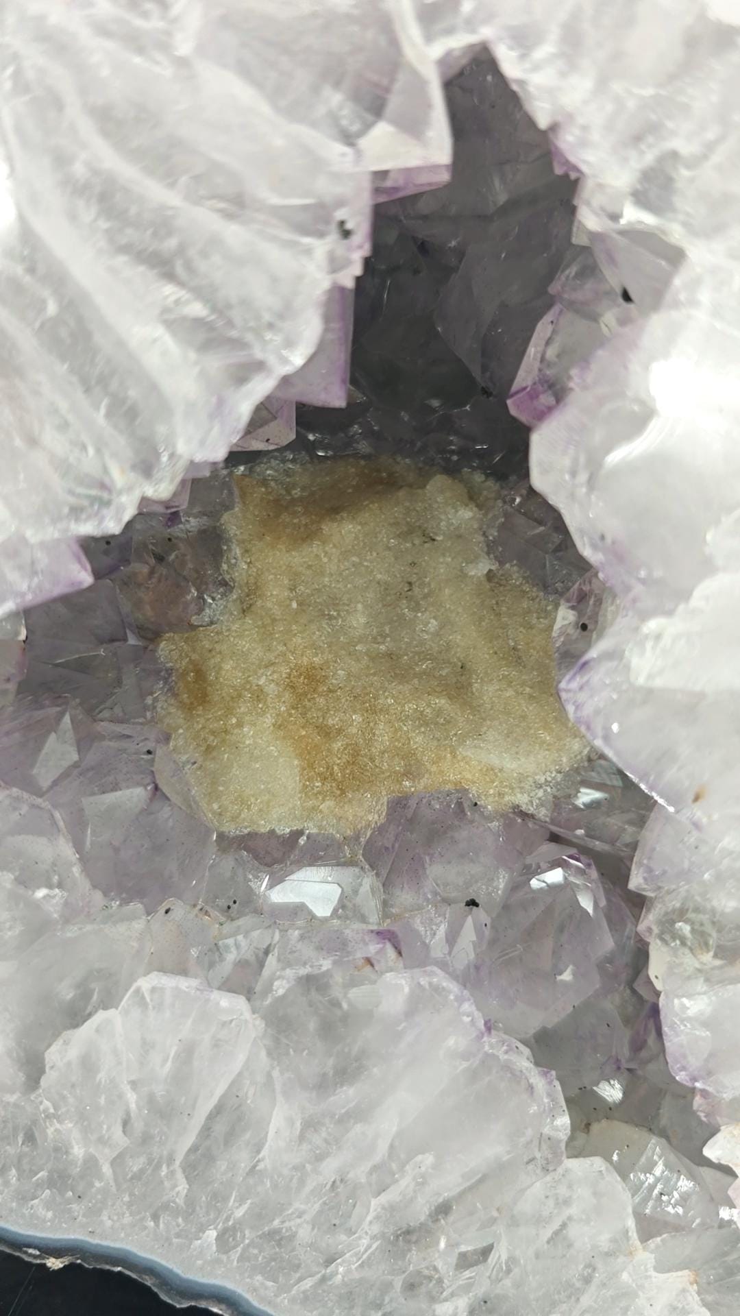 Amethyst Cathedral with Calcite - Brazilian Amethyst Geode - 11.22 lbs - 7.5 x 8.5in Crystal Hoarder