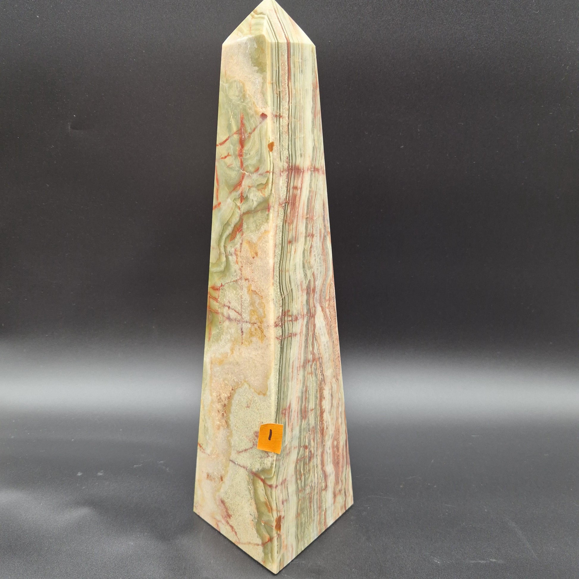 16 inch Polished Green Onyx Crystal Tower | Natural Stone Decor | Collector Specimen |  12lbs Crystal Hoarder