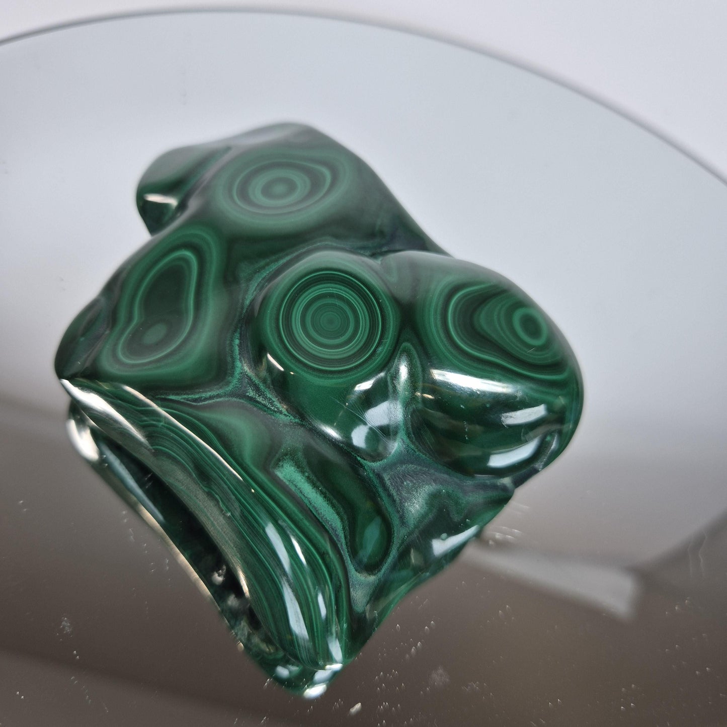 Polished Malachite from Congo - 1.07 lbs - Collector Grade Display Stone - AAA+ Quality Crystal Hoarder
