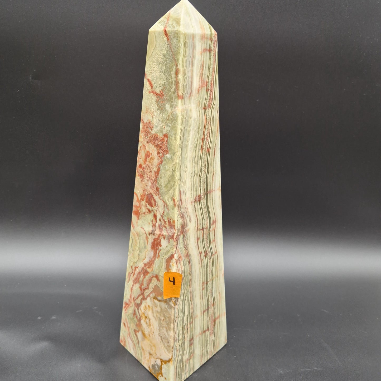 16 inch Polished Green Onyx Crystal Tower | Natural Stone Decor | Collector Specimen |  12lbs Crystal Hoarder