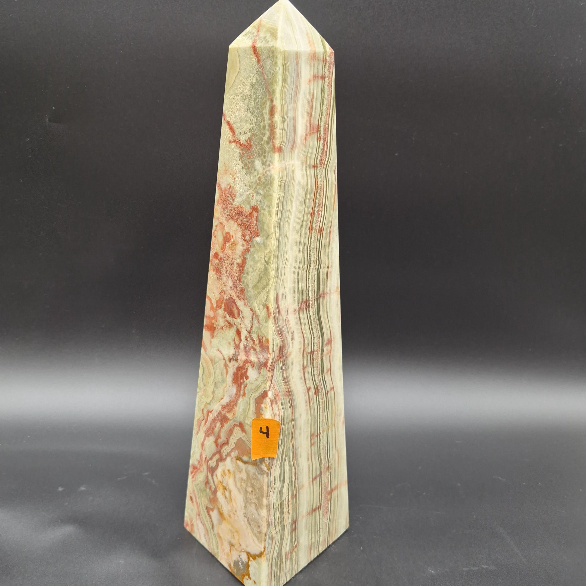 16 inch Polished Green Onyx Crystal Tower | Natural Stone Decor | Collector Specimen |  12lbs Crystal Hoarder