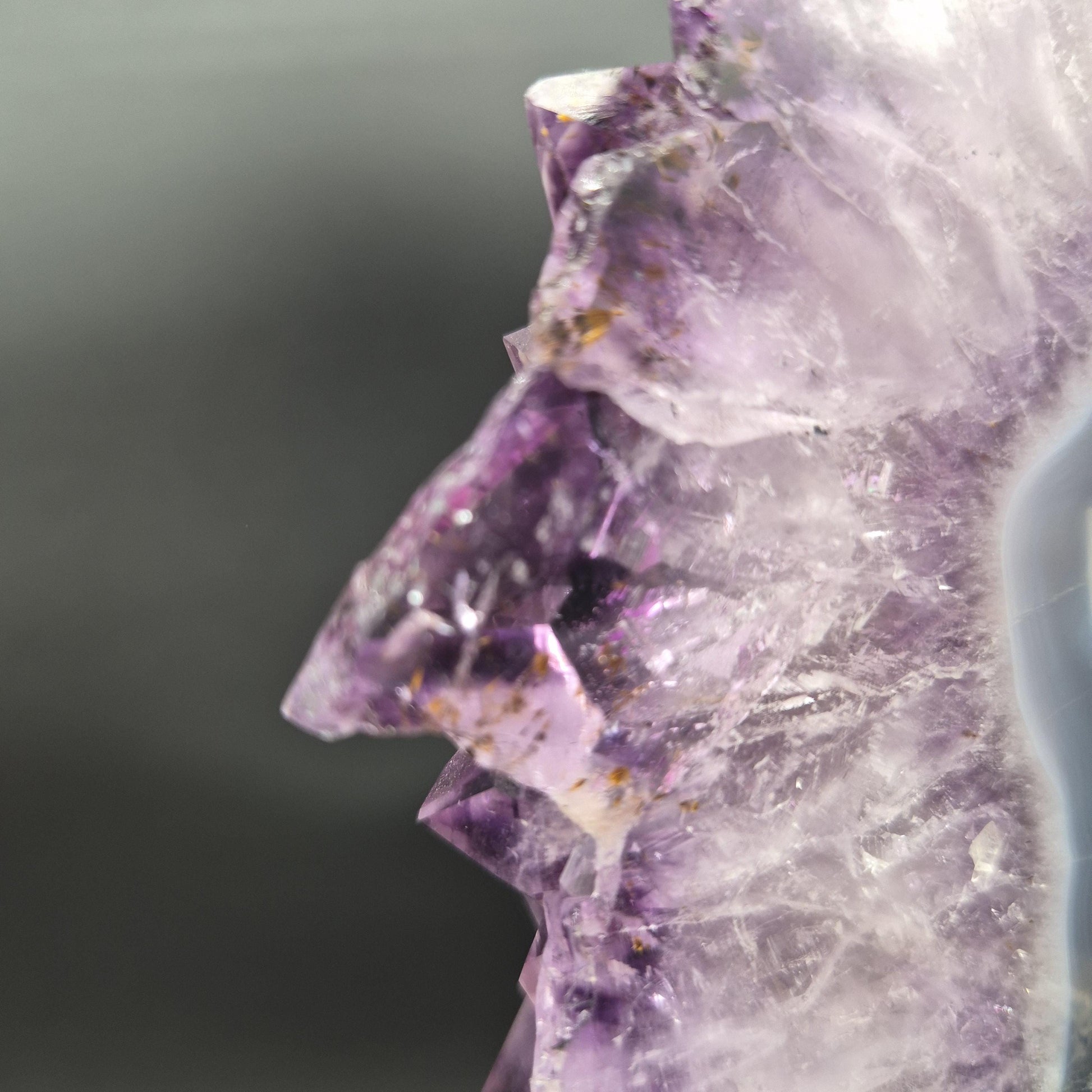 AAA+ Amethyst Portal with UV Reactive Calcite Brazil 16x10x1.5 7.16 lbs Crystal Hoarder