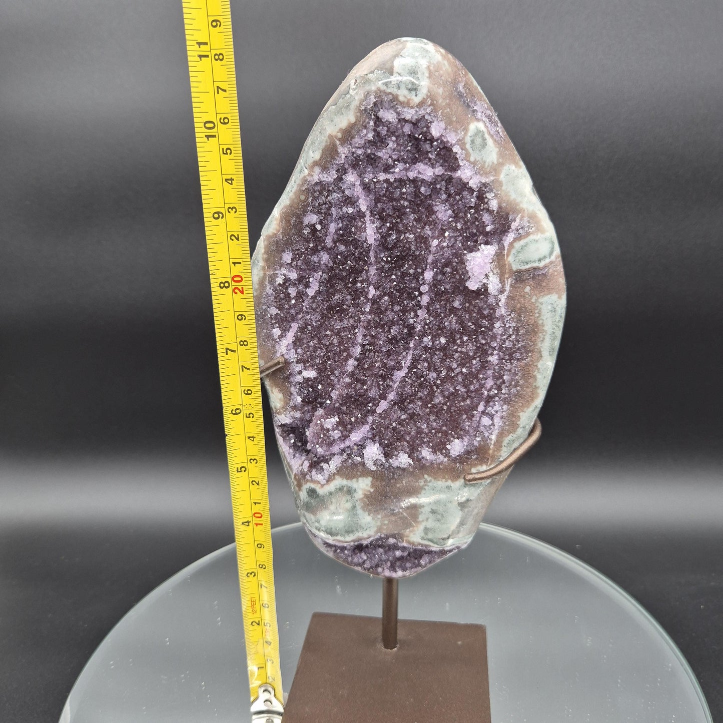 Amethyst with Green and Red Jasper Stalactites Uruguay Crystal Specimen 4.57 lb 11.5x5x2 Rare Display Piece Crystal Hoarder