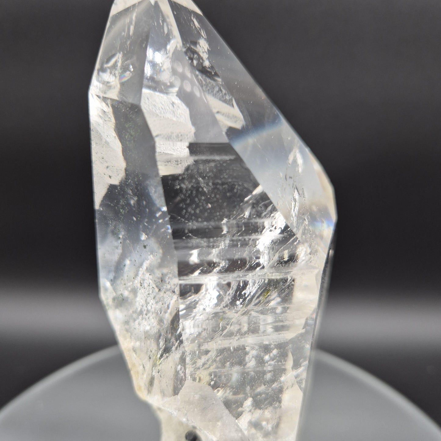 AAA+ Water Clear Lemurian Quartz - Record Keeper - Strawberry - Golden Healer - Rainbows - 2.64 lbs - 9.5 x 3in - Rare One of a Kind Crystal Hoarder