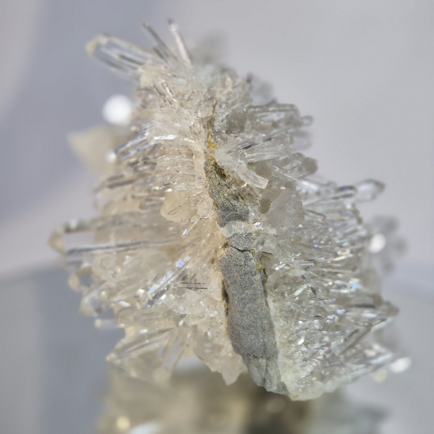 360° Needle Lemurian Quartz Cluster Crystal Hoarder