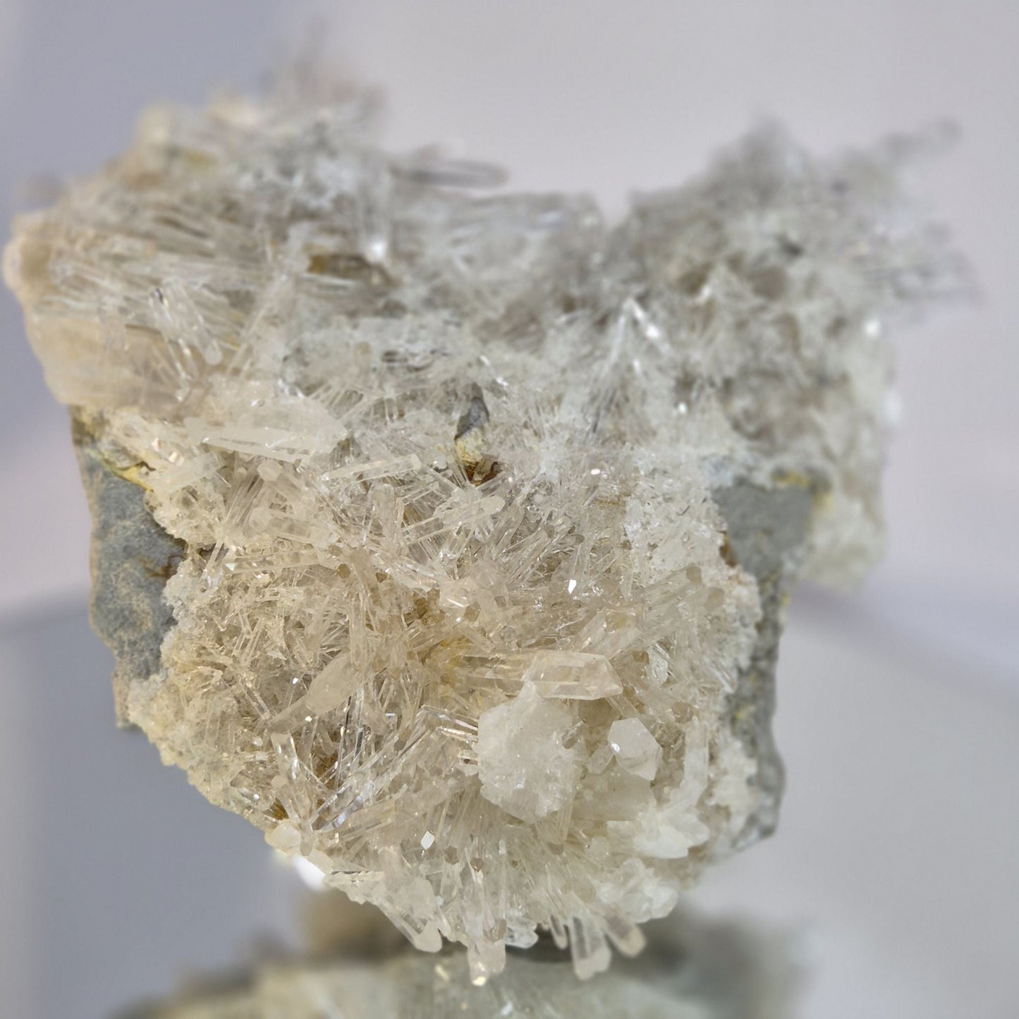 360° Needle Lemurian Quartz Cluster Crystal Hoarder