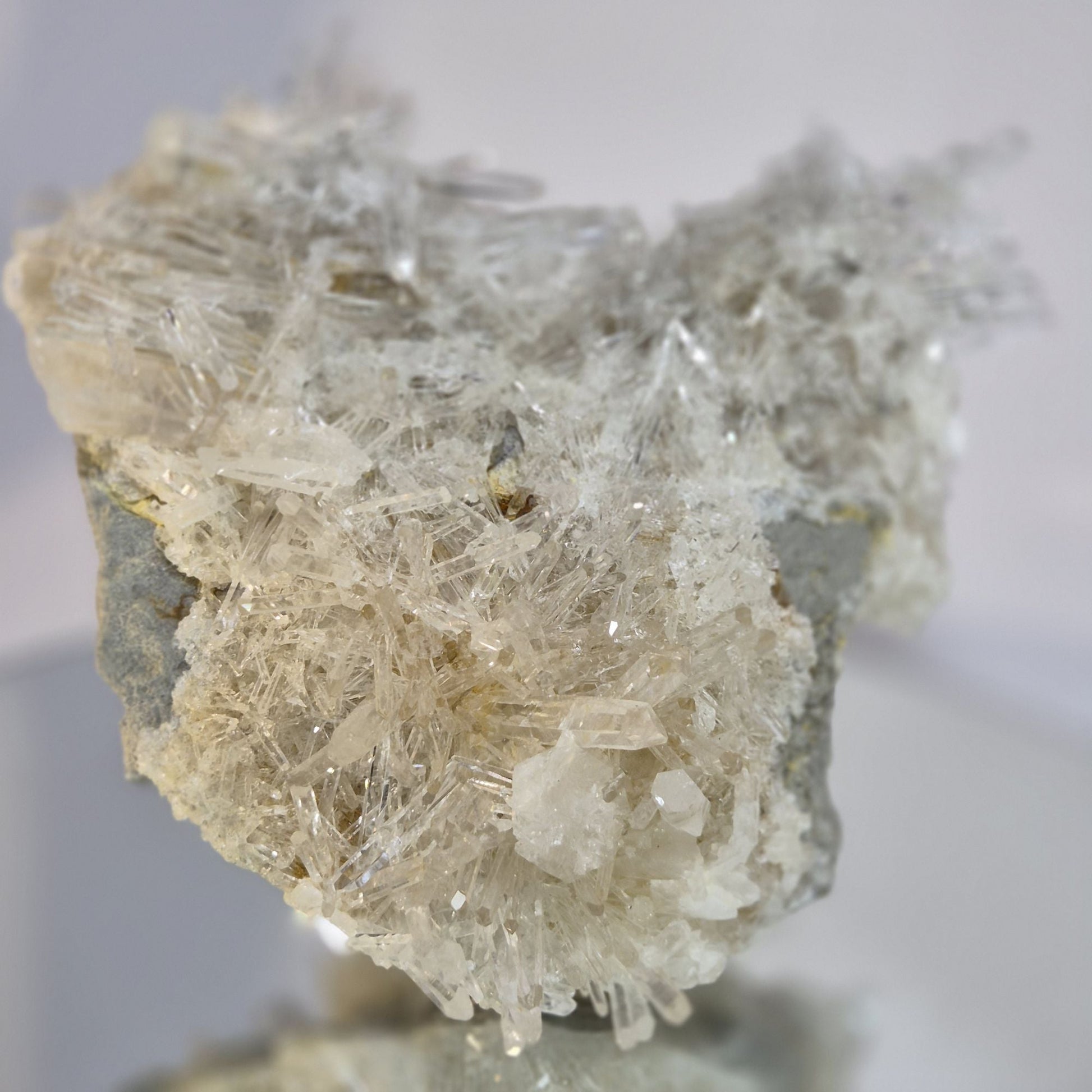 360° Needle Lemurian Quartz Cluster Crystal Hoarder