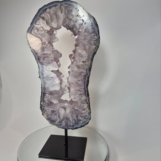 Amethyst Portal with Blue Banded Agate Crystal Hoarder