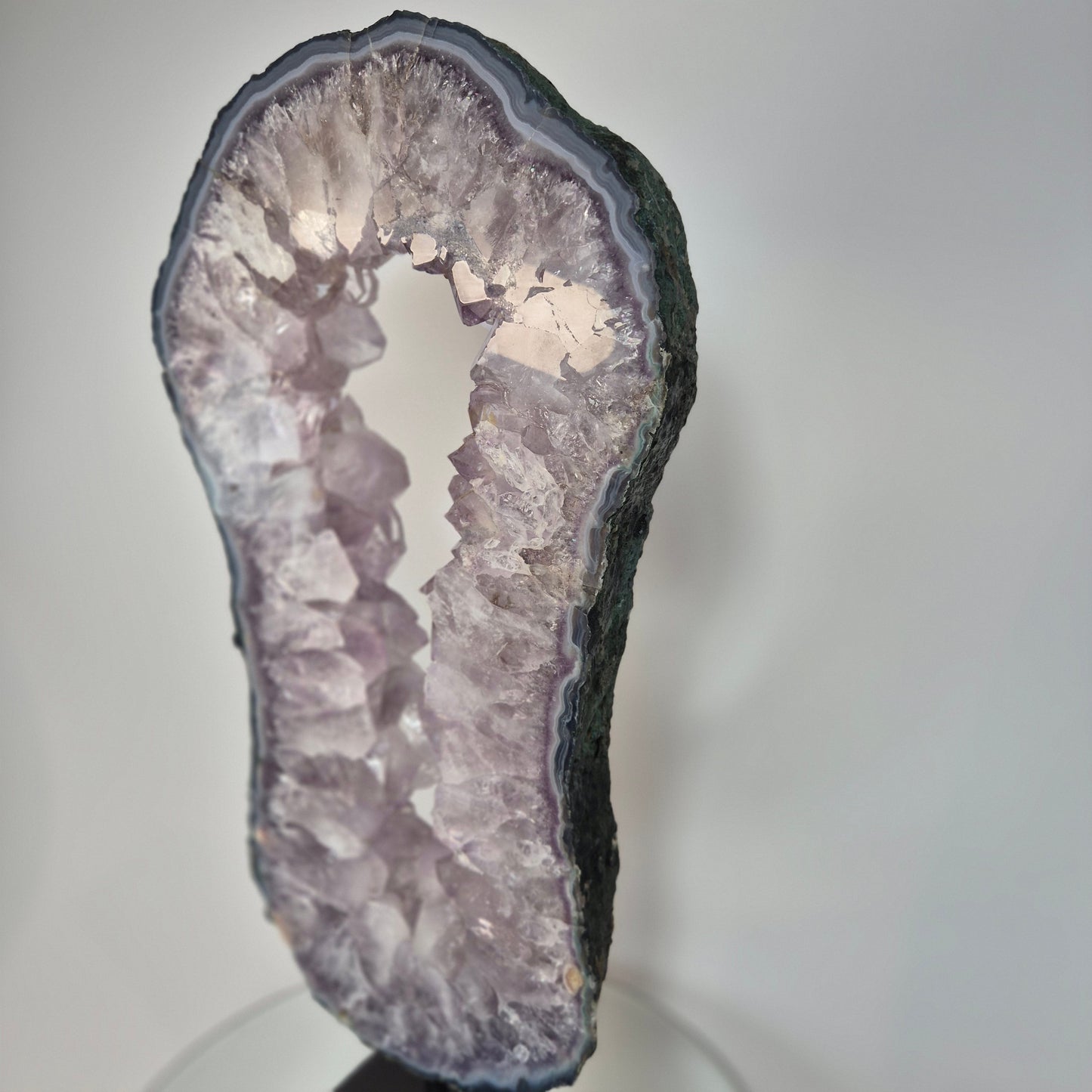 Amethyst Portal with Blue Banded Agate Crystal Hoarder