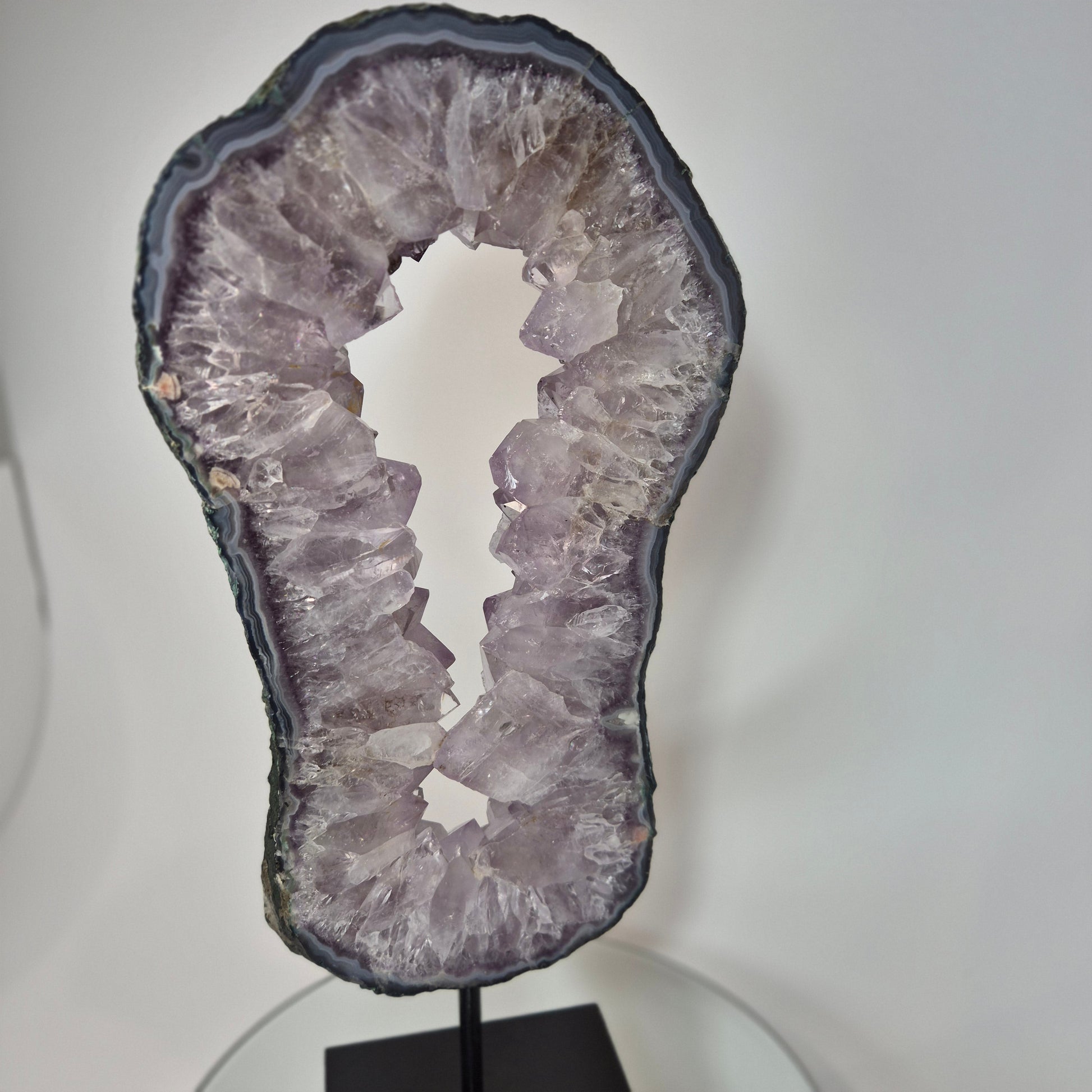 Amethyst Portal with Blue Banded Agate Crystal Hoarder