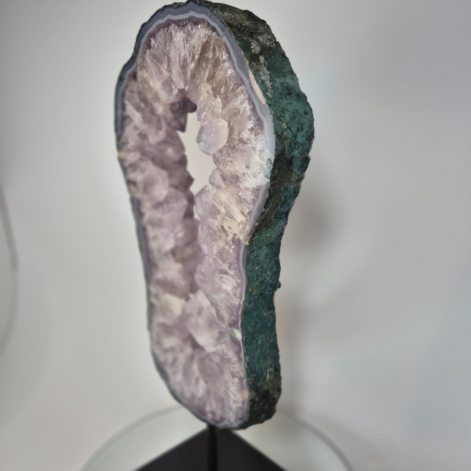 Amethyst Portal with Blue Banded Agate Crystal Hoarder