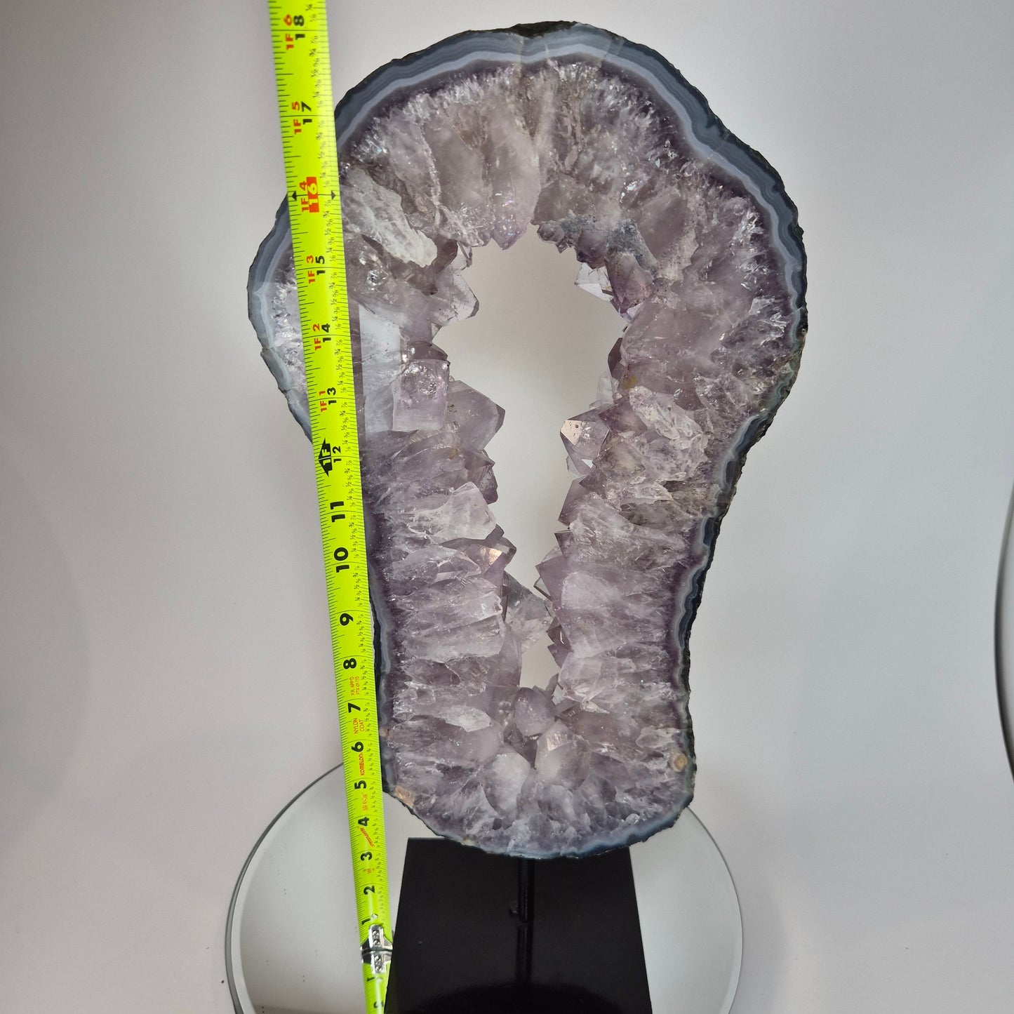 Amethyst Portal with Blue Banded Agate Crystal Hoarder