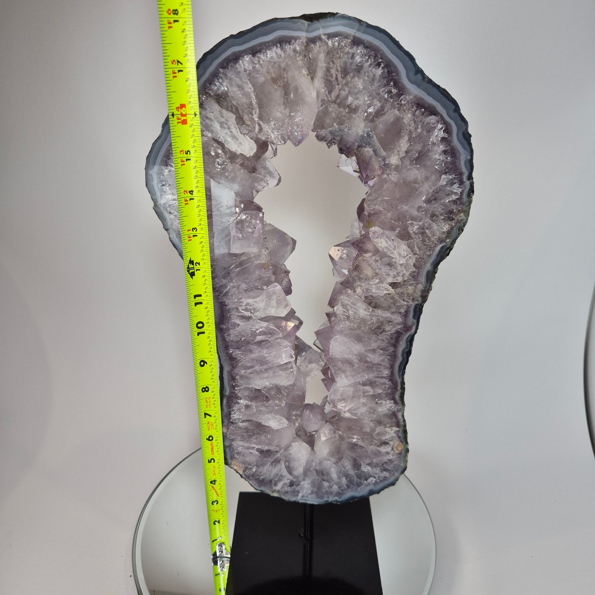 Amethyst Portal with Blue Banded Agate Crystal Hoarder