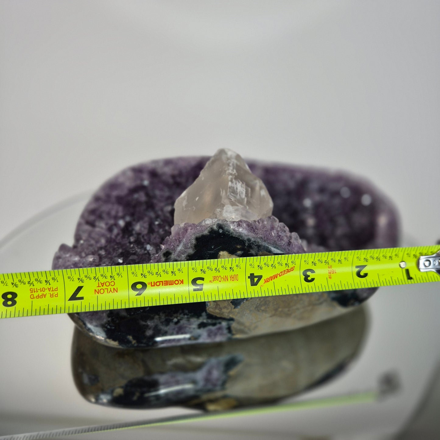 Super Rare Amethyst Boat formation with Calcite Bridge - 3.535 lbs One of a Kind Statement Crystal Specimen Crystal Hoarder