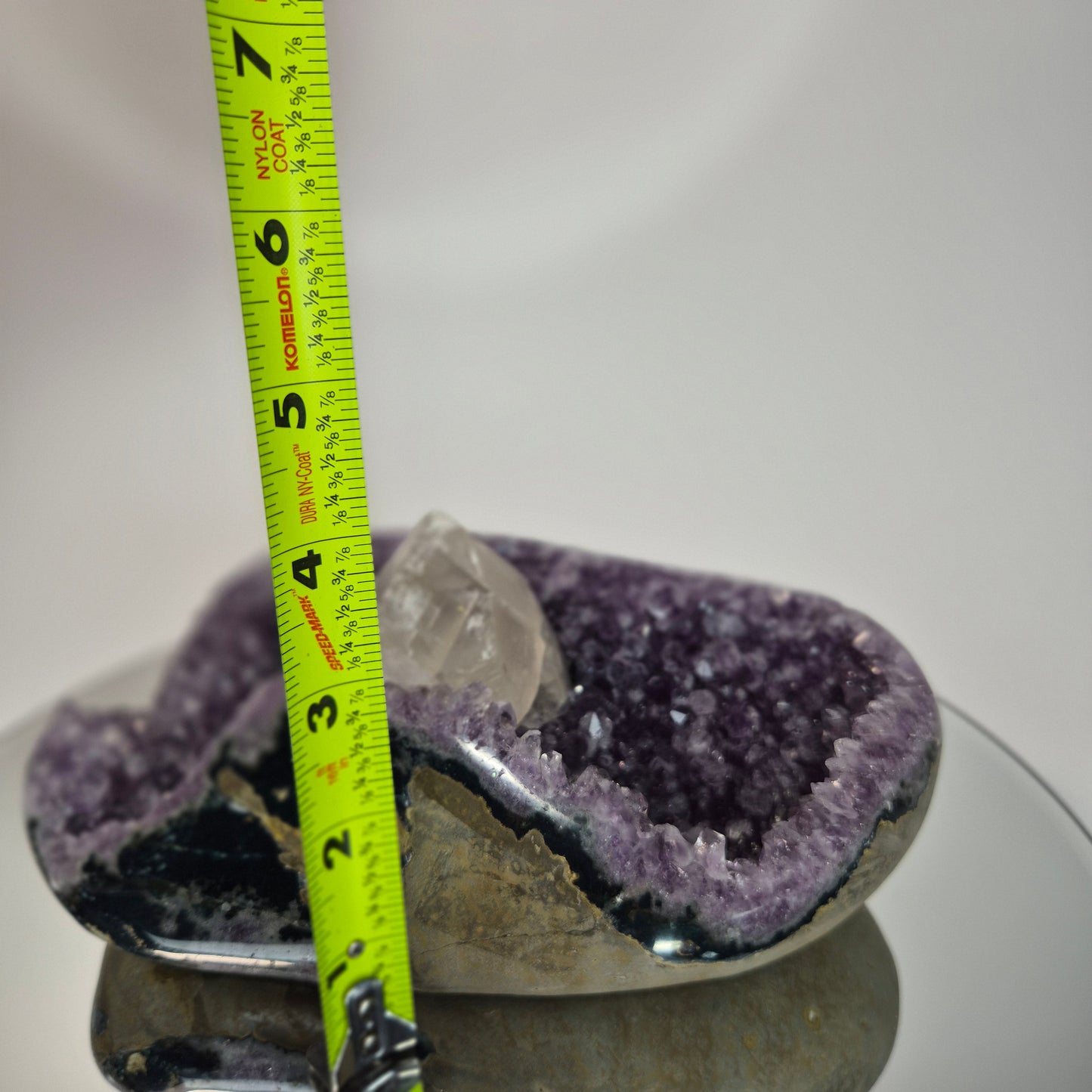 Super Rare Amethyst Boat formation with Calcite Bridge - 3.535 lbs One of a Kind Statement Crystal Specimen Crystal Hoarder
