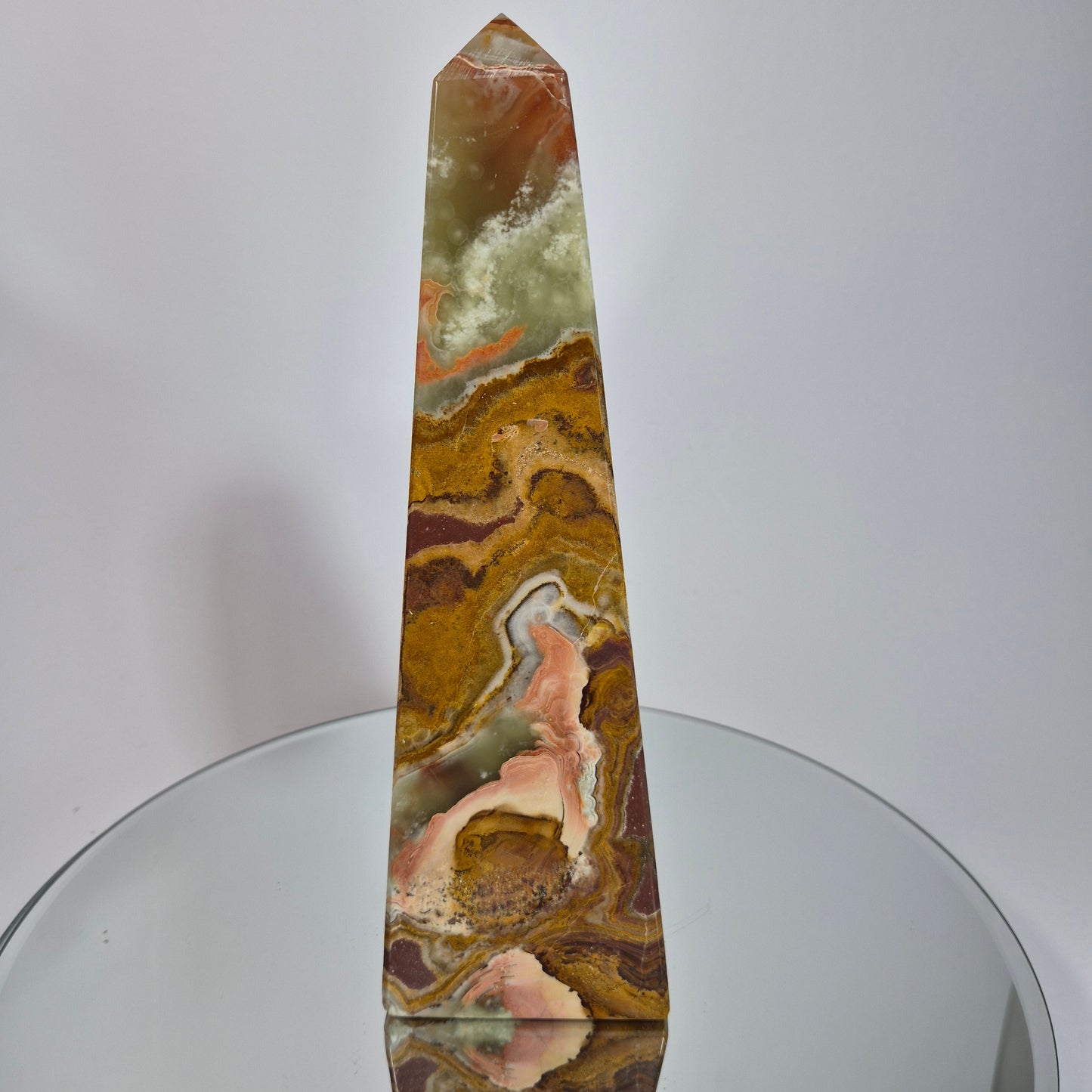 10in Green Onyx Tower Crystal Hoarder
