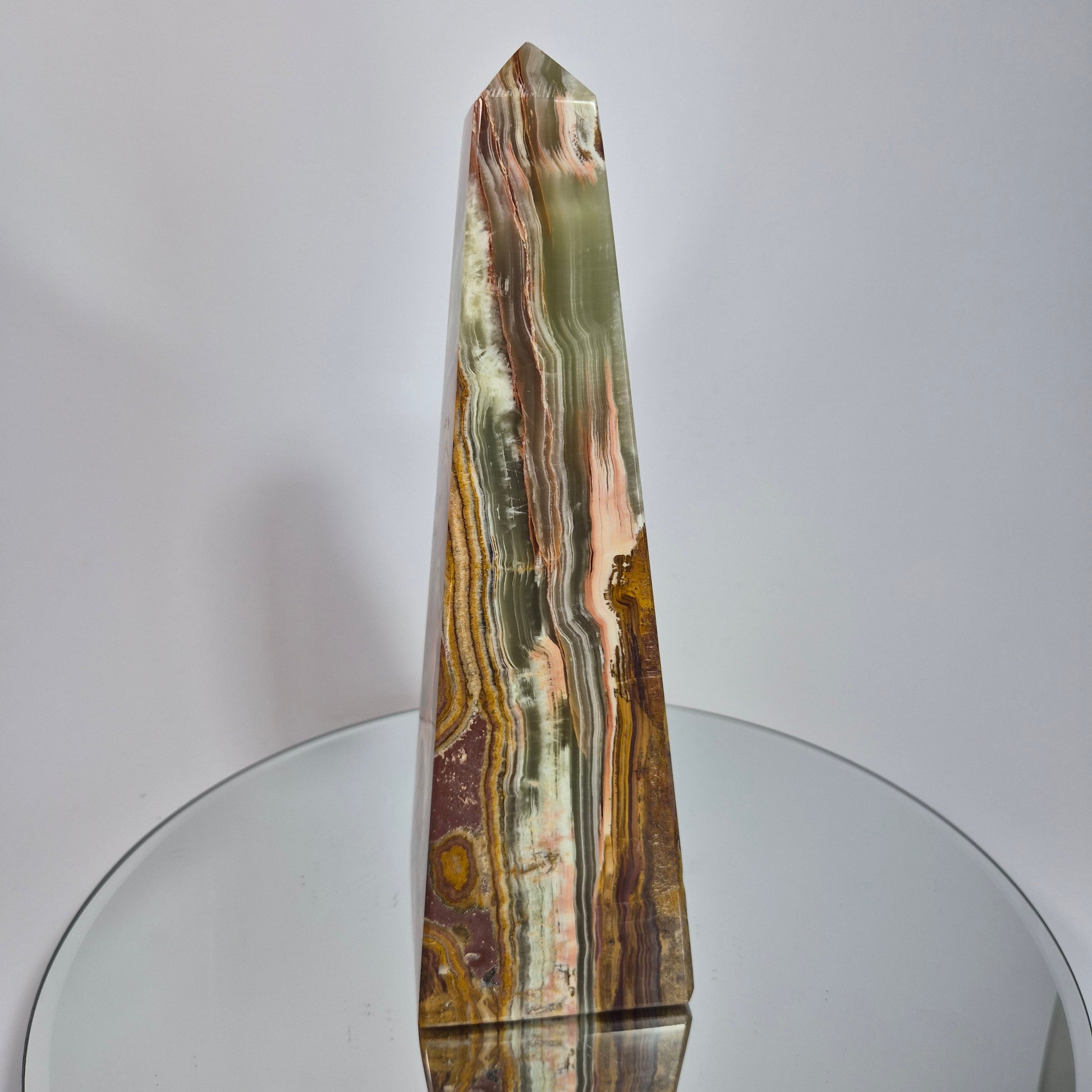 10in Green Onyx Tower Crystal Hoarder