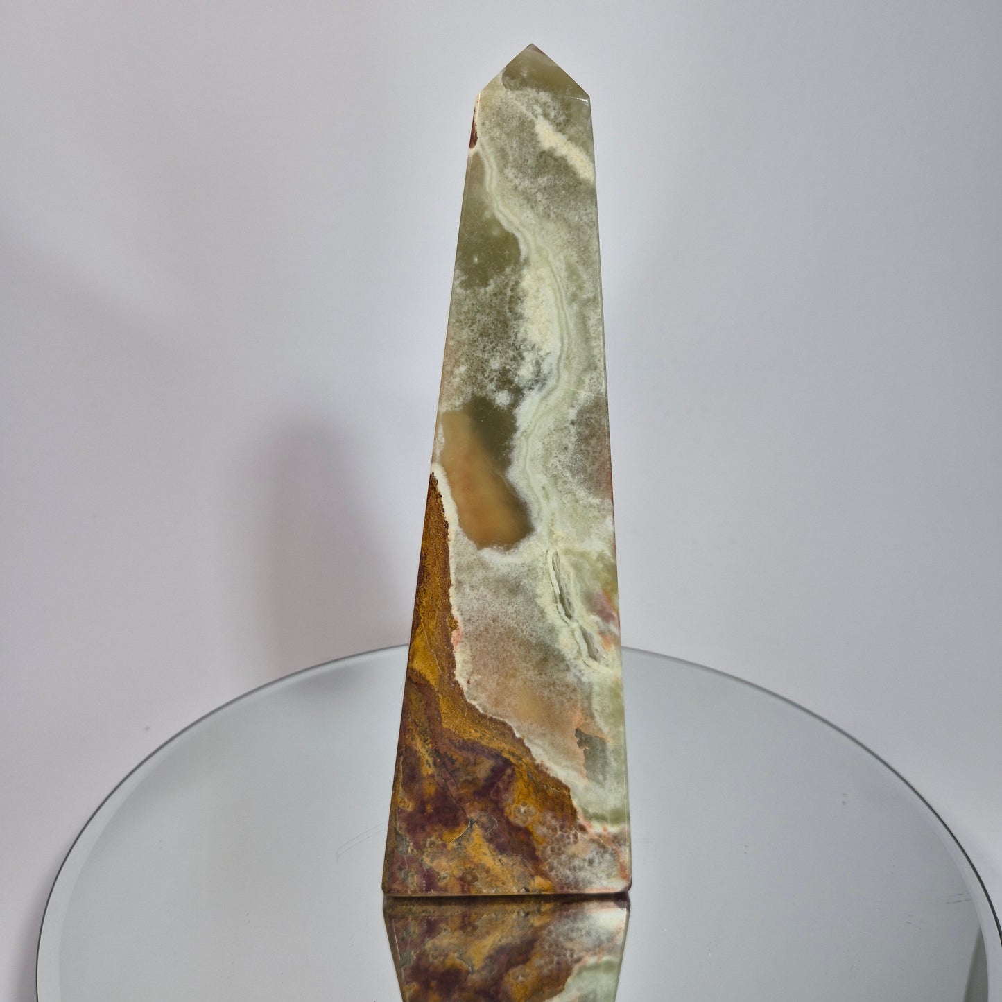 10in Green Onyx Tower Crystal Hoarder