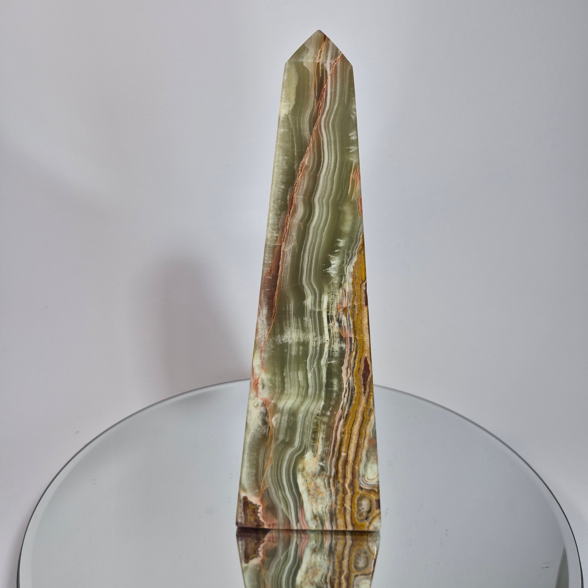 10in Green Onyx Tower Crystal Hoarder