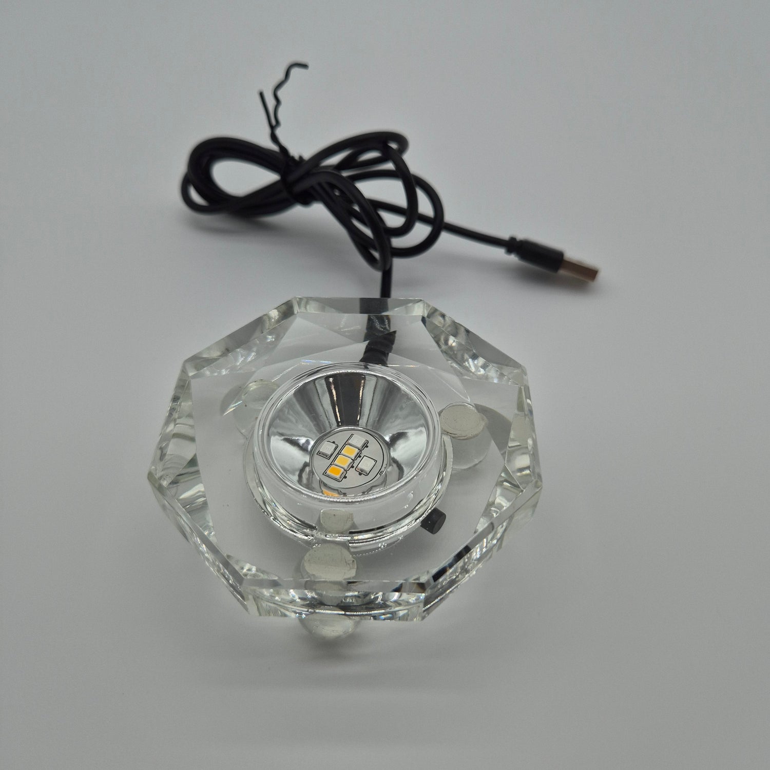LED Glass Light Base 3in  - Multi-Color Display Stand Crystal Hoarder