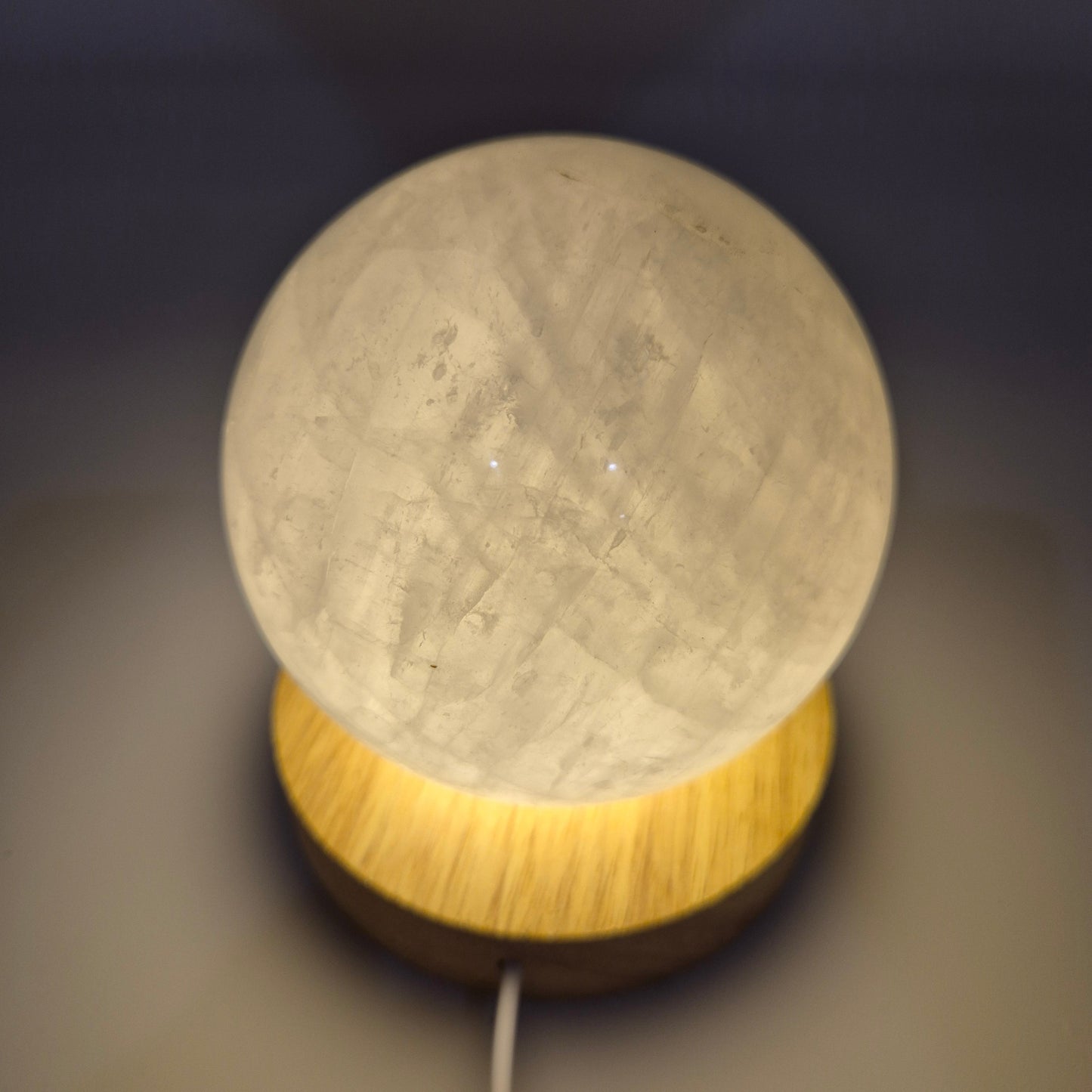 LED Light Base - 4in Wooden Crystal Display (Single Color) Crystal Hoarder
