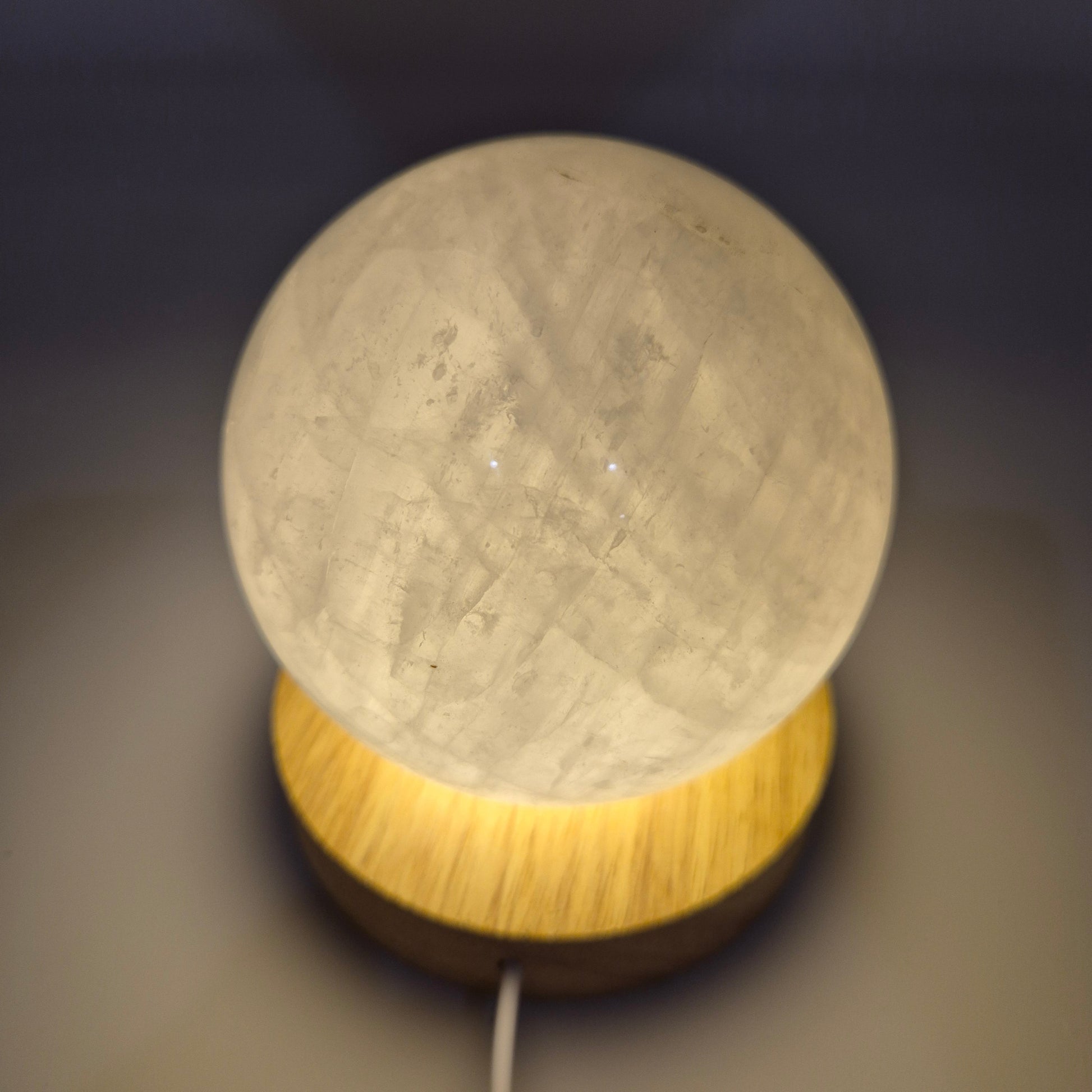 LED Light Base - 4in Wooden Crystal Display (Single Color) Crystal Hoarder