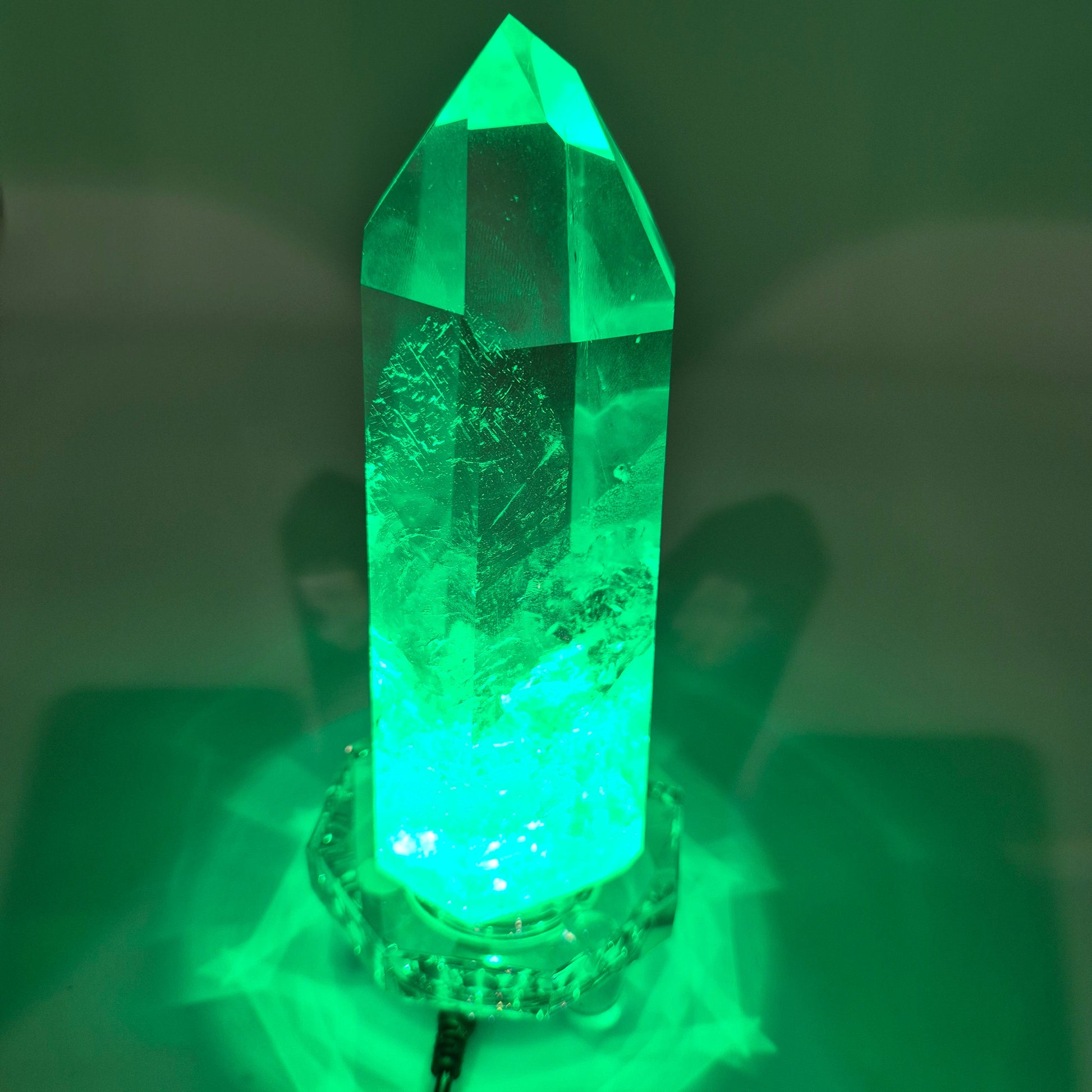 LED Glass Light Base 3in  - Multi-Color Display Stand Crystal Hoarder