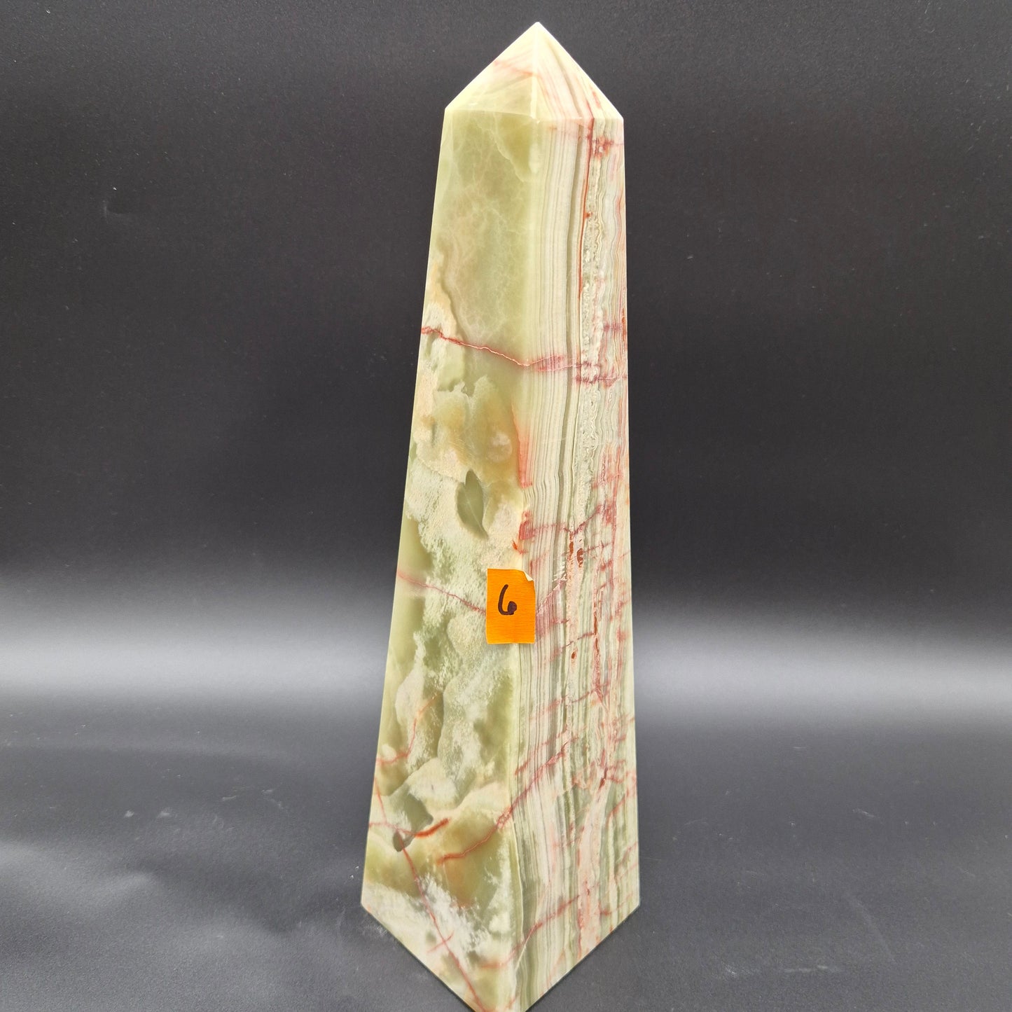 16 inch Polished Green Onyx Crystal Tower | Natural Stone Decor | Collector Specimen |  12lbs Crystal Hoarder