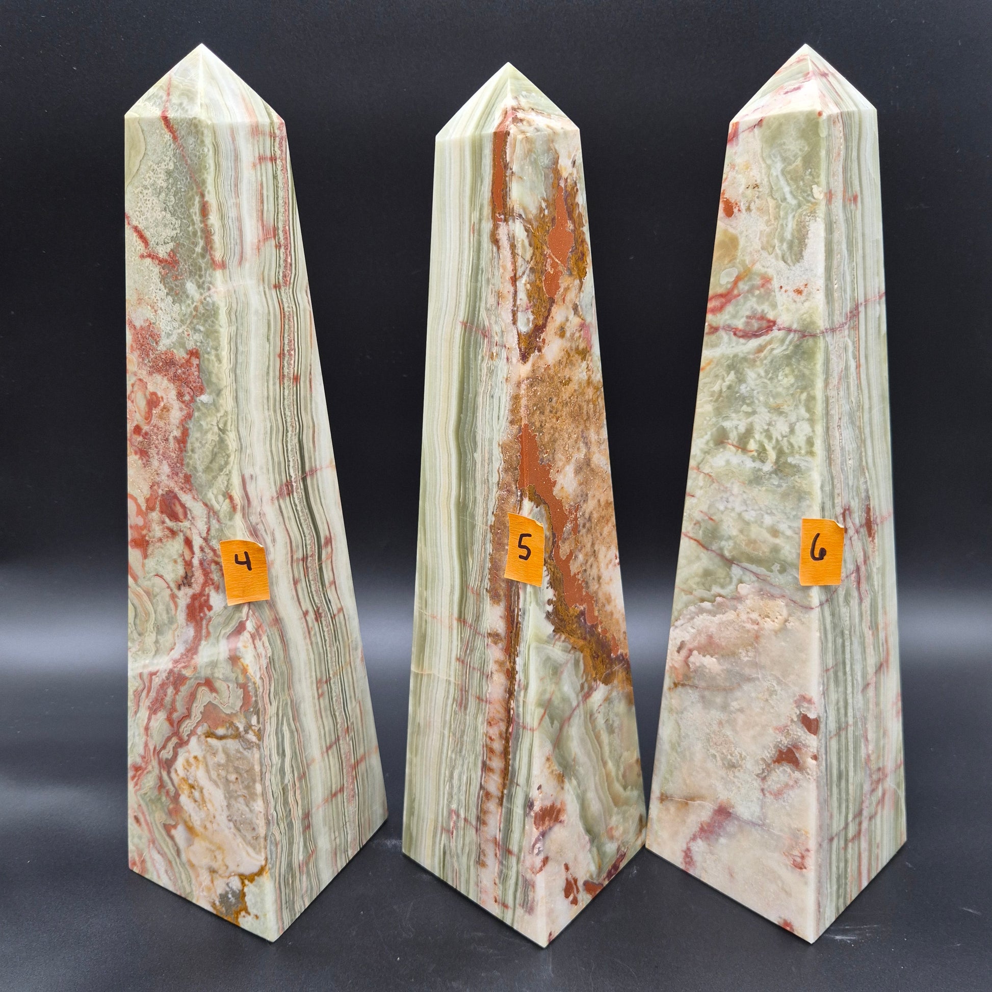 16 inch Polished Green Onyx Crystal Tower | Natural Stone Decor | Collector Specimen |  12lbs Crystal Hoarder