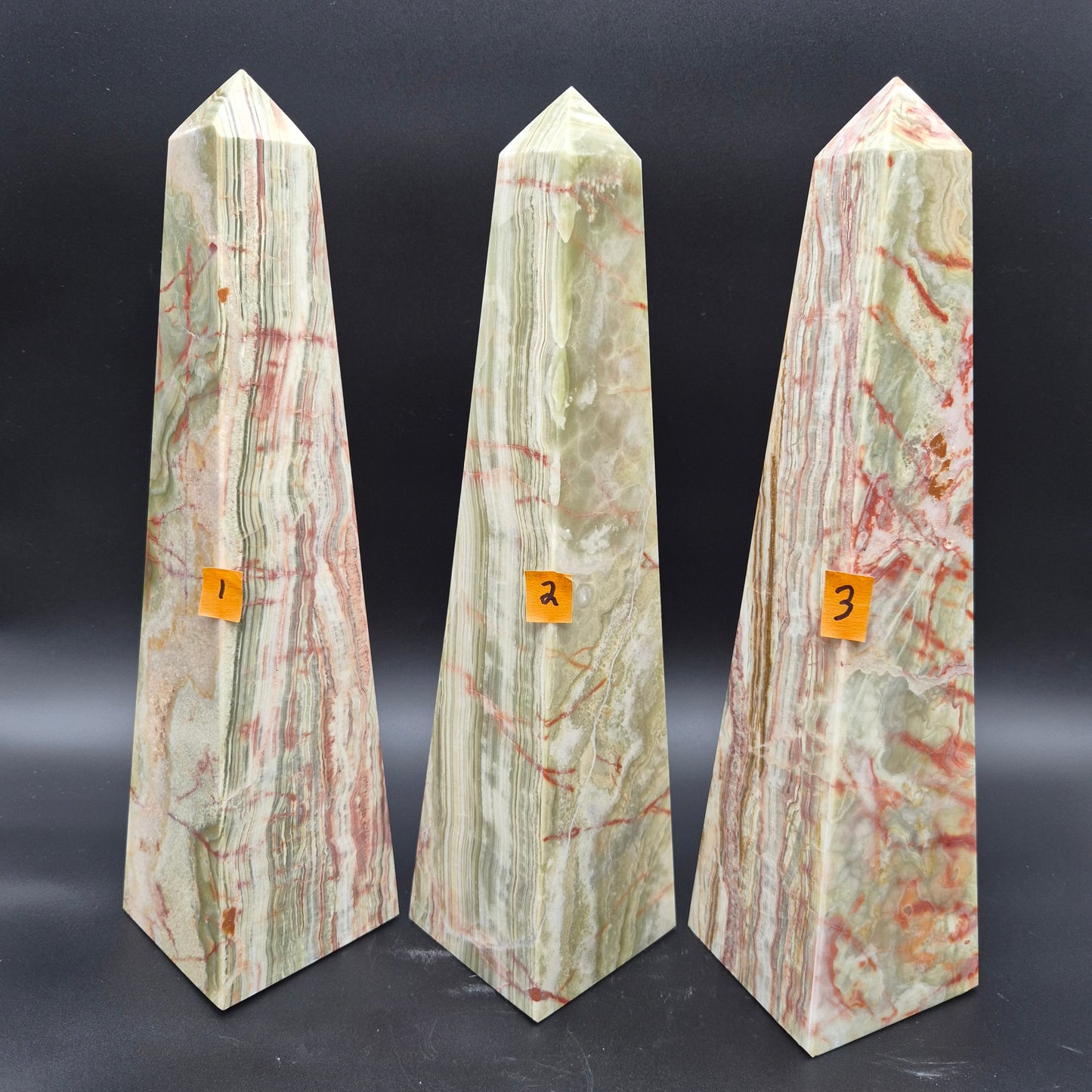 16 inch Polished Green Onyx Crystal Tower | Natural Stone Decor | Collector Specimen |  12lbs Crystal Hoarder