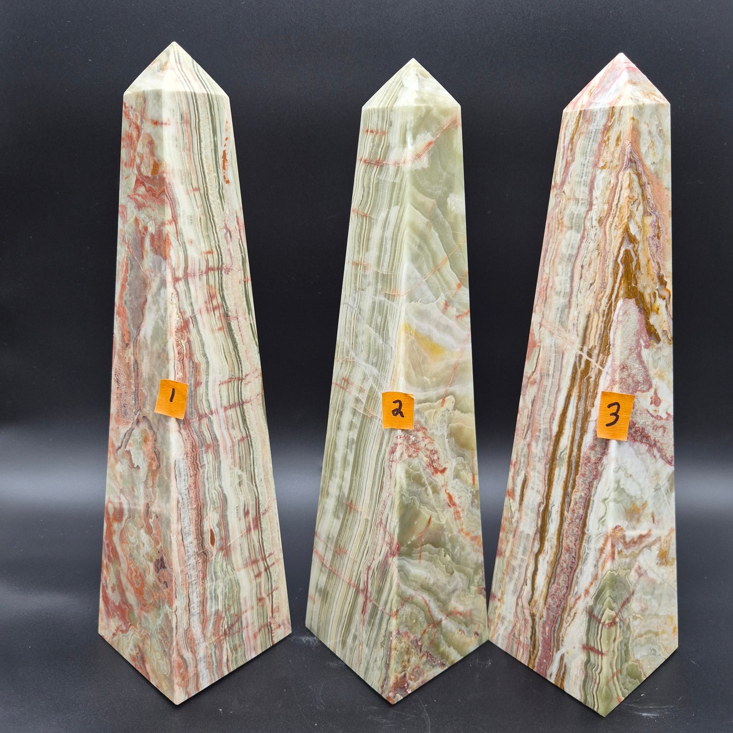 16 inch Polished Green Onyx Crystal Tower | Natural Stone Decor | Collector Specimen |  12lbs Crystal Hoarder