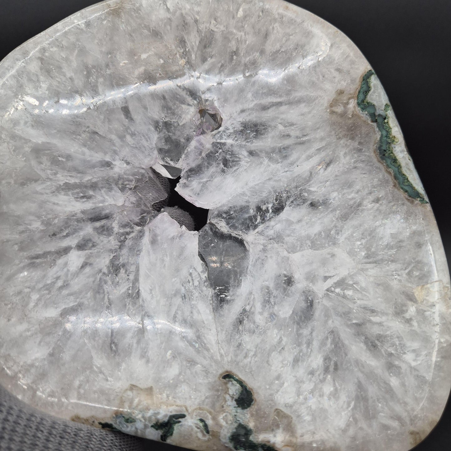 AAA+ Amethyst Quartz Jasper Bowl Brazil 8x7x1 2.94 lbs - Can be Backlit Crystal Hoarder