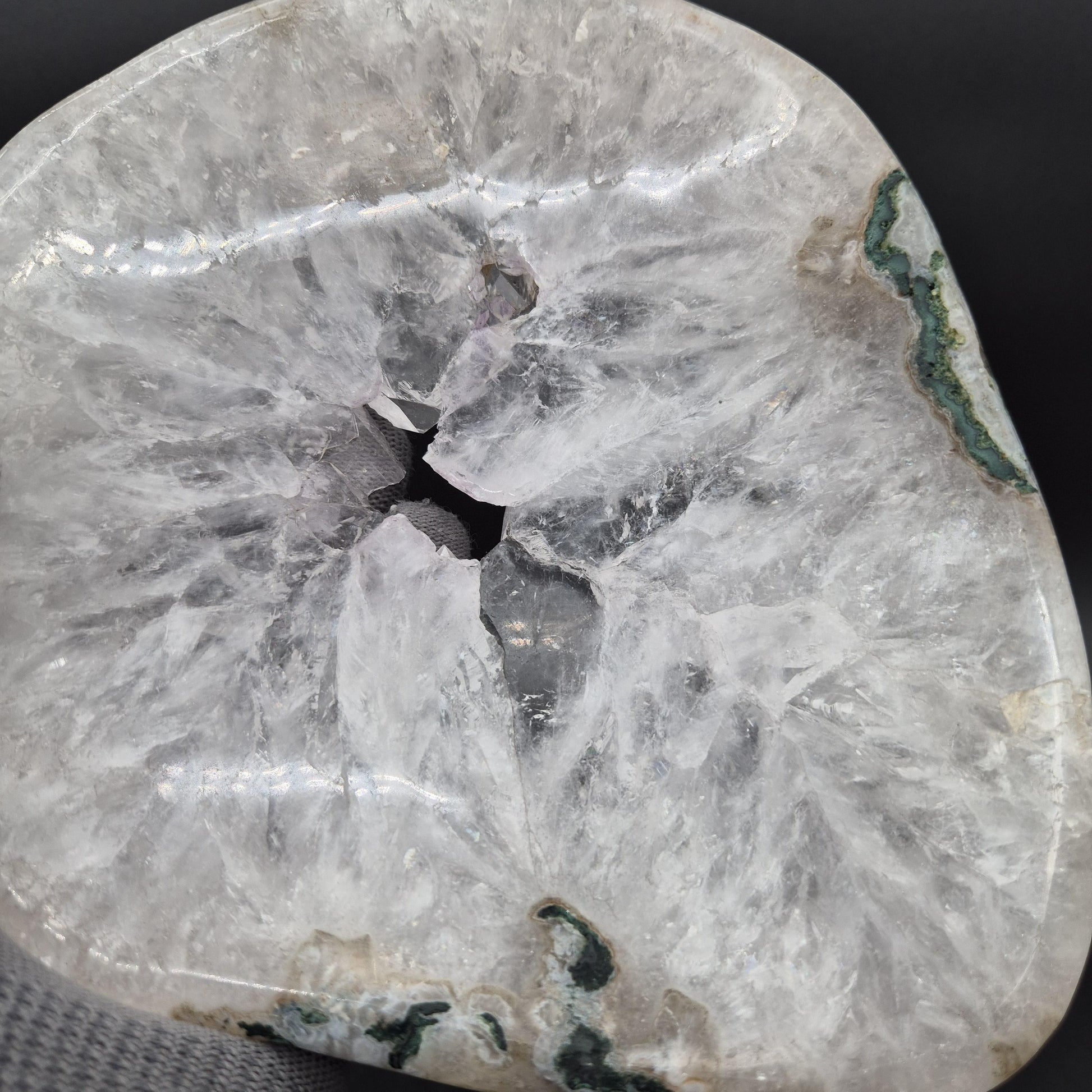 AAA+ Amethyst Quartz Jasper Bowl Brazil 8x7x1 2.94 lbs - Can be Backlit Crystal Hoarder