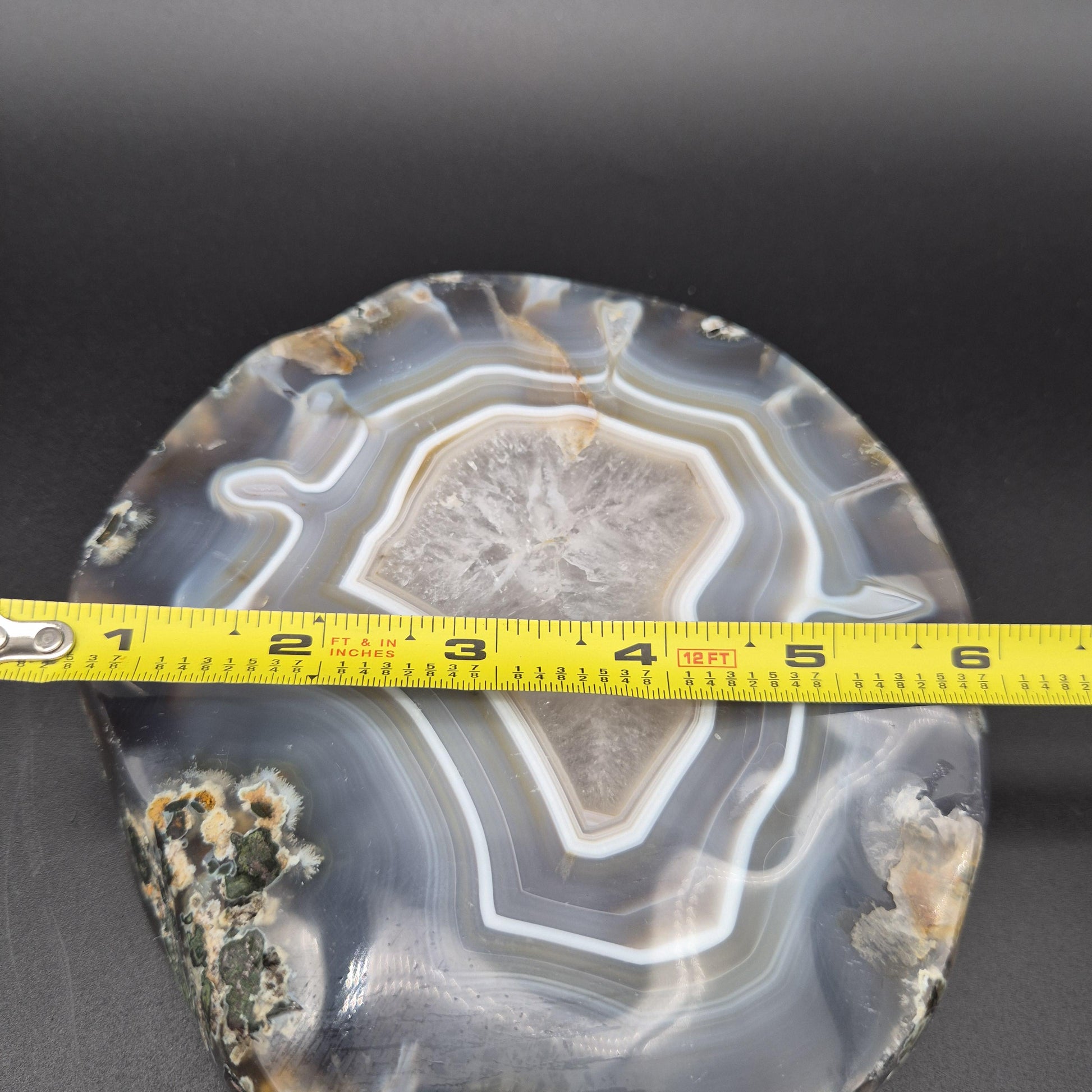 AAA+ Quartz with Blue Banded Agate Fully Polished Uruguay 4 lbs Crystal Hoarder Crystal Hoarder