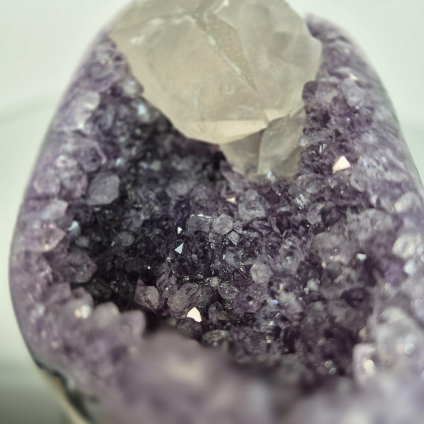 Super Rare Amethyst Boat formation with Calcite Bridge - 3.535 lbs One of a Kind Statement Crystal Specimen Crystal Hoarder