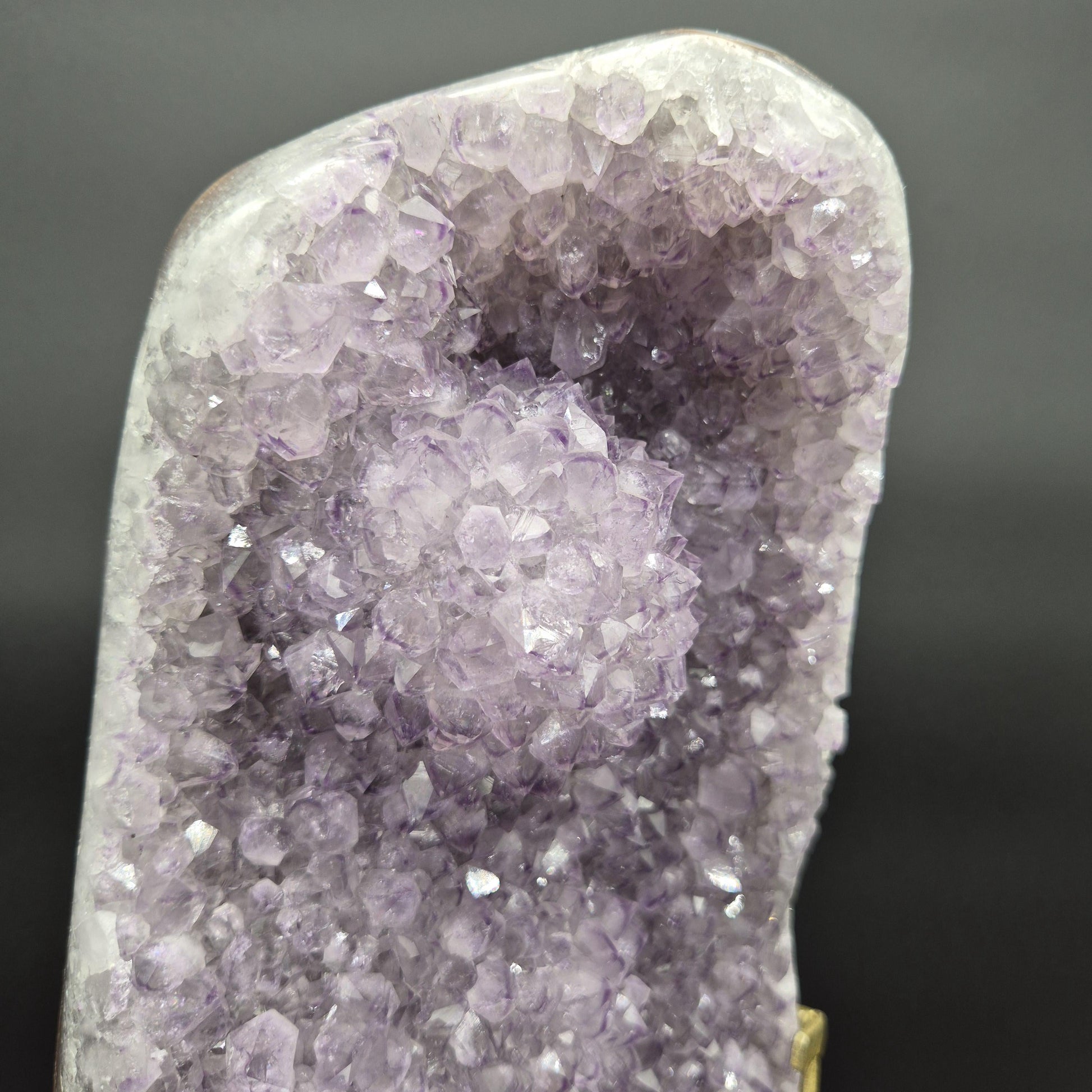 Huge AAA+ Amethyst with Rare Rosette Formation Red White and Blue Banded Agate Brazil 16.21 lb 16x7x2 Statement Crystal Crystal Hoarder