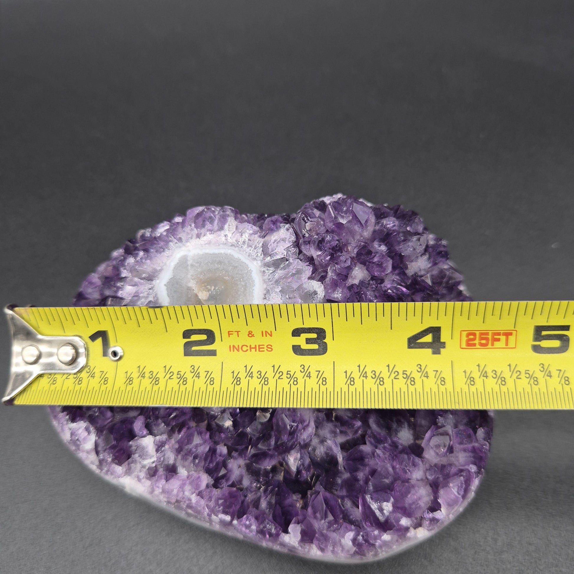 AAA+ Dark Purple Amethyst with Large Stalactite Eye Freeform - Uruguay Specimen - 5 x 3.5in - 1.92 lbs - Collector Display Crystal Hoarder