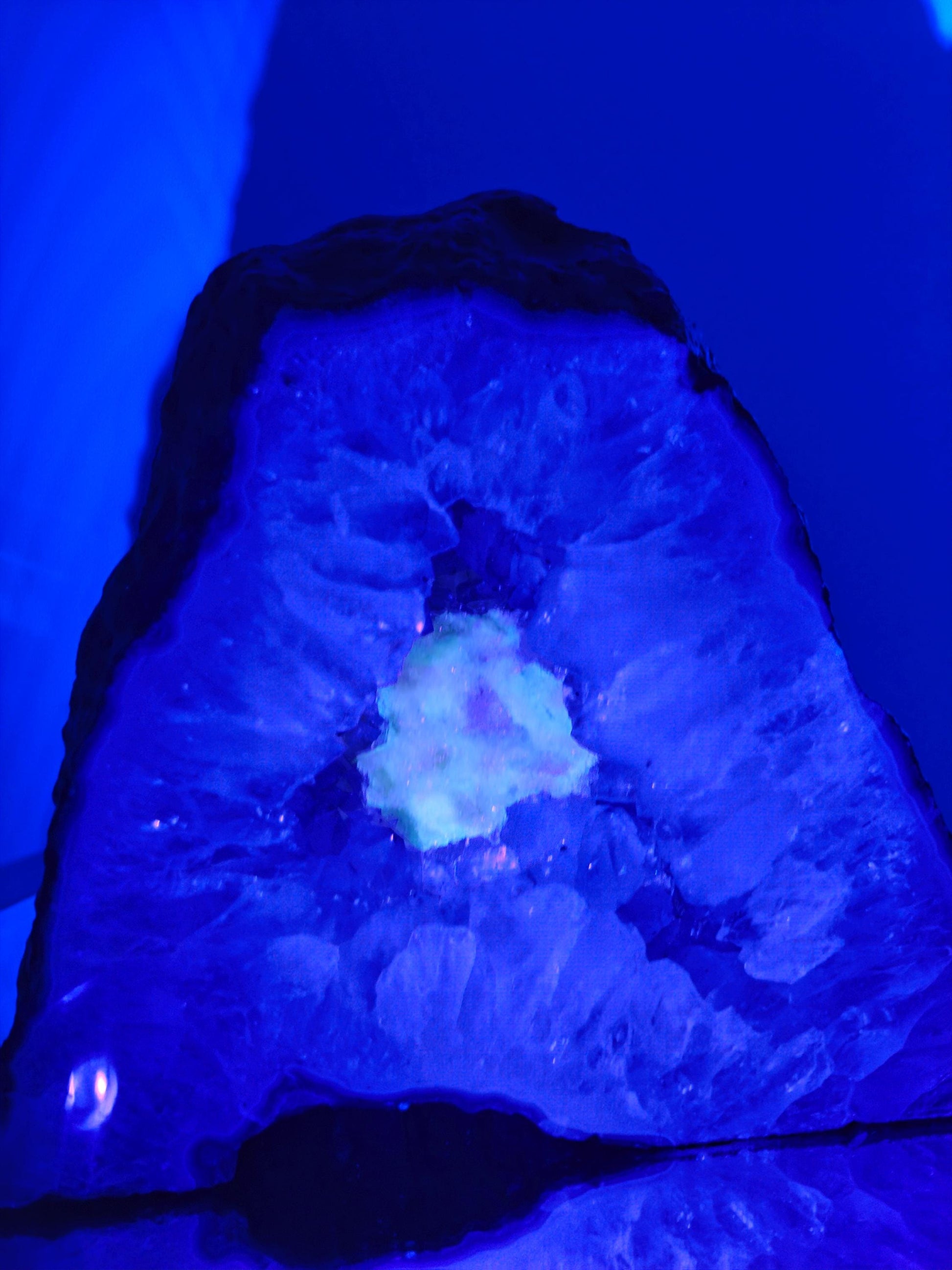 Amethyst Cathedral with Calcite - Brazilian Amethyst Geode - 11.22 lbs - 7.5 x 8.5in Crystal Hoarder