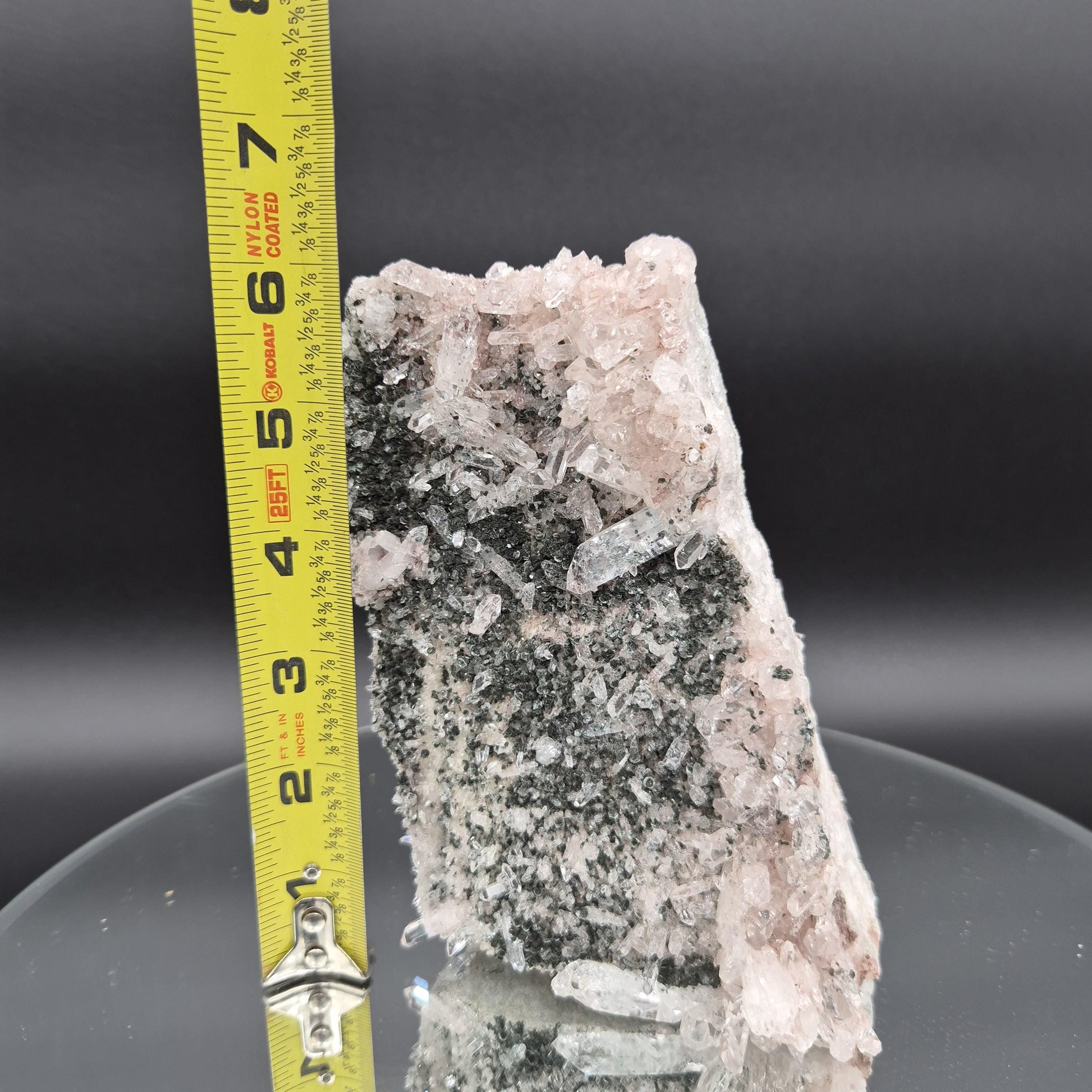 AAA+ Large Double-Sided Water Clear Pink Lemurian Points with Chlorite - Colombia, 2.73 lbs, 6 x 4in Crystal Hoarder