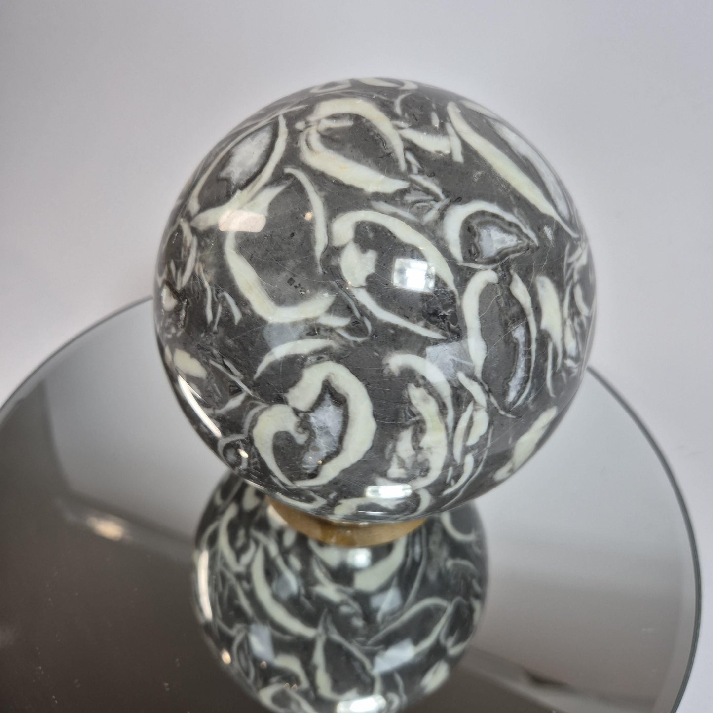 Thousand Eye Jasper Sphere - 10.5 lb  - Rare Polished Orb | Natural Pattern Jasper | Statement Mineral Sphere Crystal Hoarder