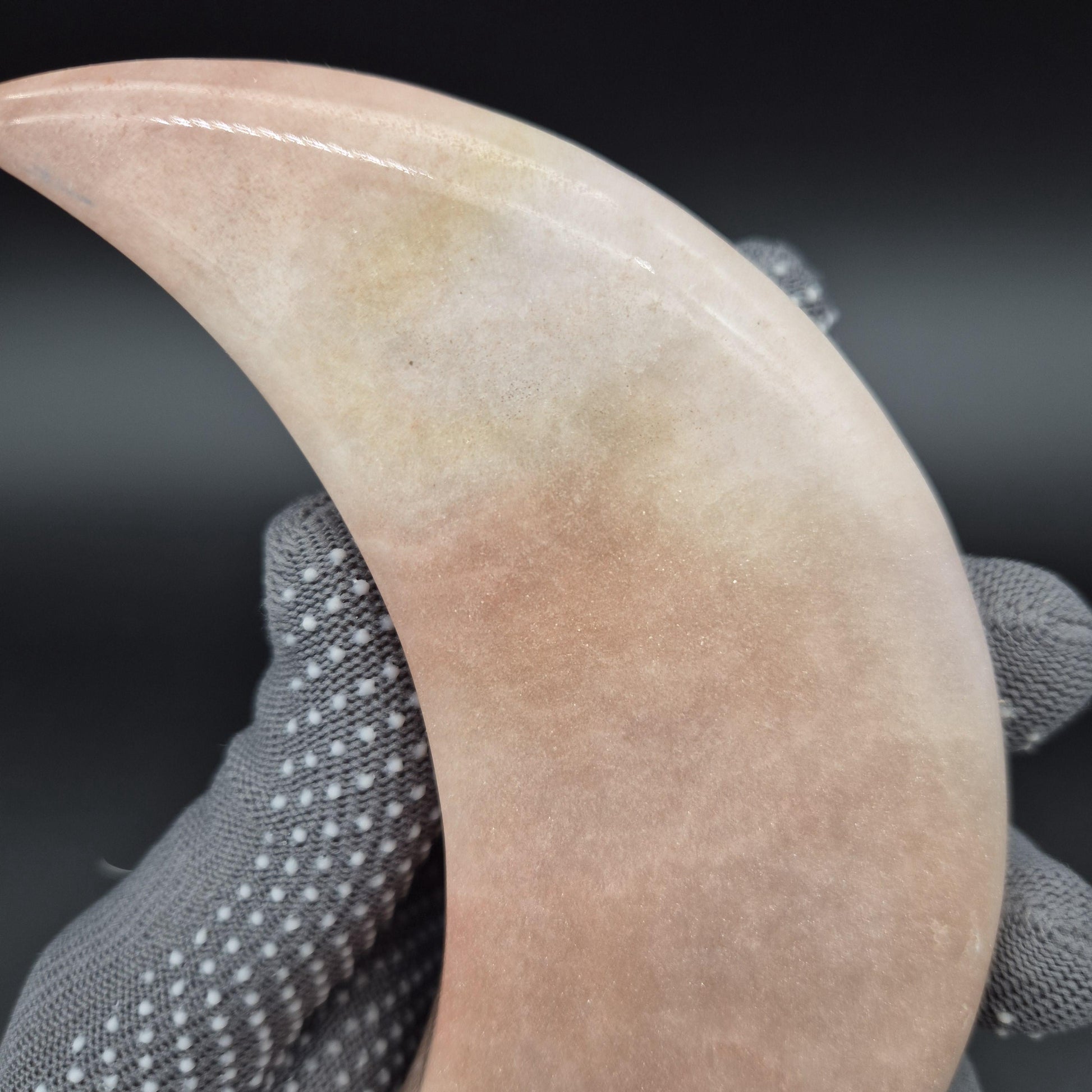 Pink Amethyst Moon | Brazilian Crystal Moon Carving | Natural Display Specimen Crystal Hoarder