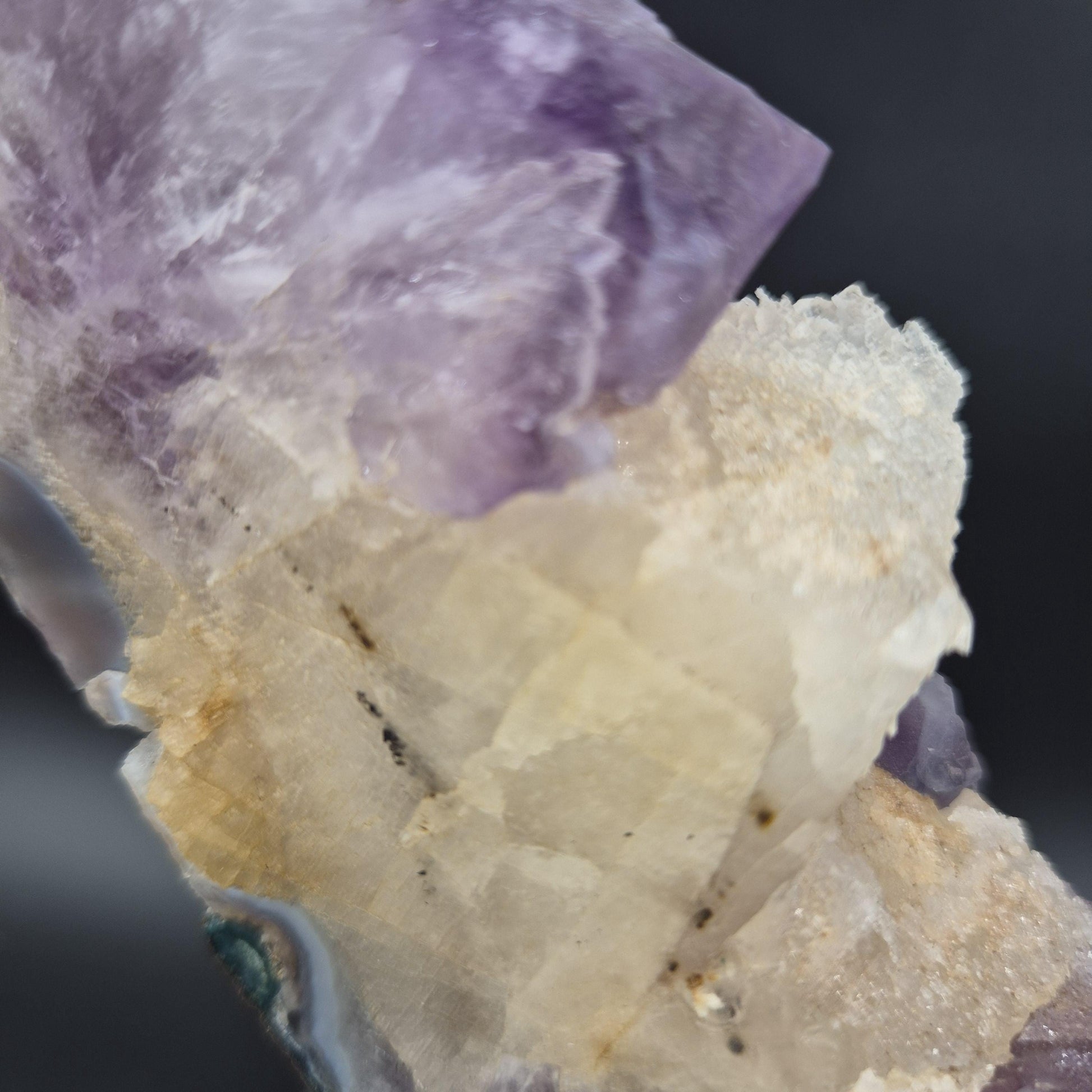 AAA+ Amethyst Portal with UV Reactive Calcite Brazil 16x10x1.5 7.16 lbs Crystal Hoarder