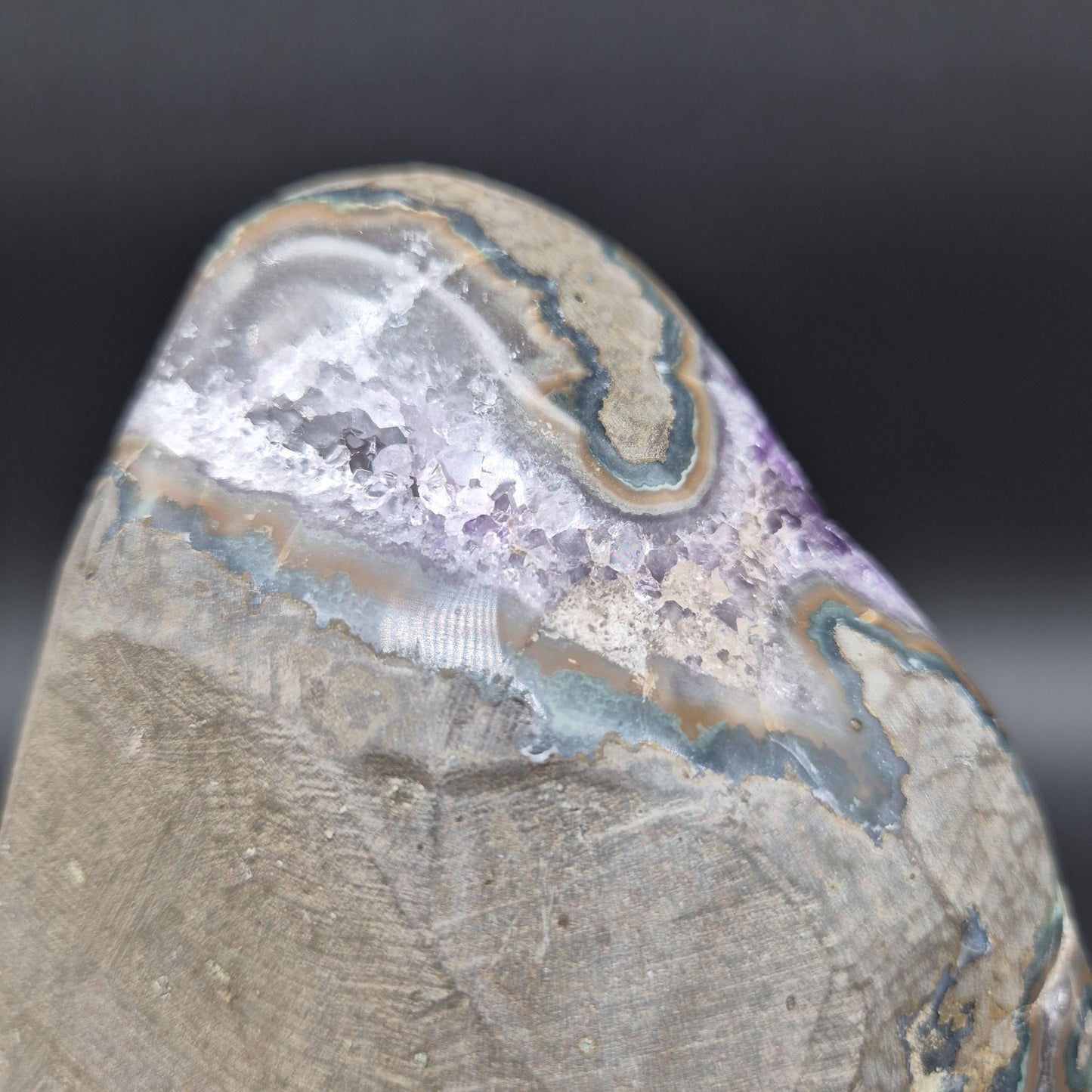 AAA+ Dark Purple Amethyst Curved Cathedral - Uruguay Specimen - 7.5 x 6 - 5.49 lbs - Collector Display Crystal Hoarder