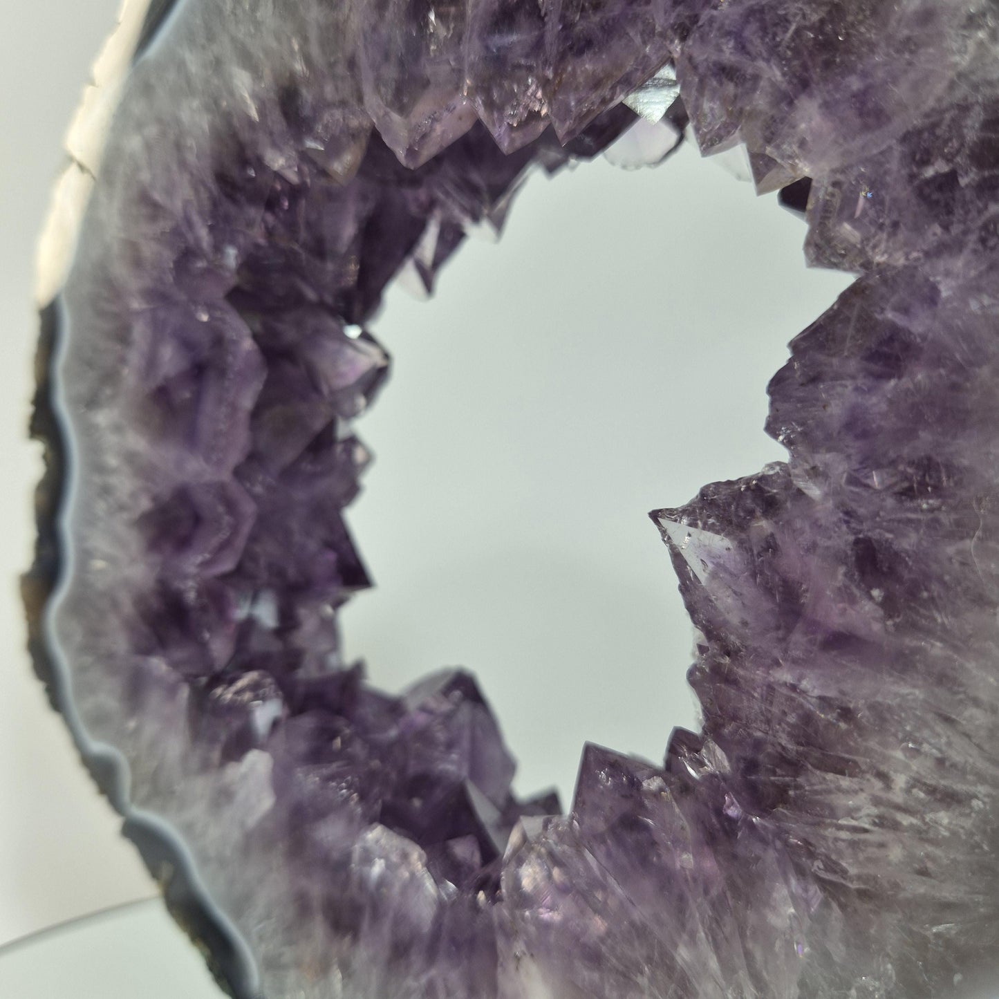 Amethyst Portal | Blue Banded Agate, Druzy Sugar Calcite Crystal Specimen Crystal Hoarder