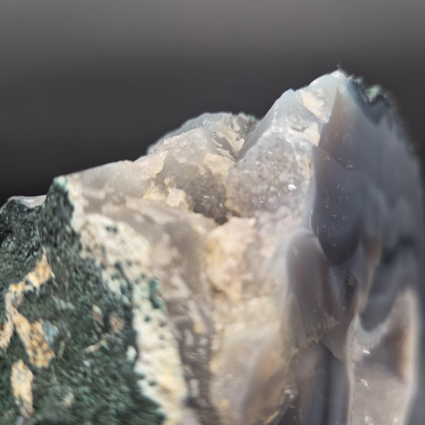 11 x 7 in AAA+ Druzy Amethyst with Blue Banded Agate Portal - Brazil - Purple & Blue Quartz Specimen Crystal Hoarder